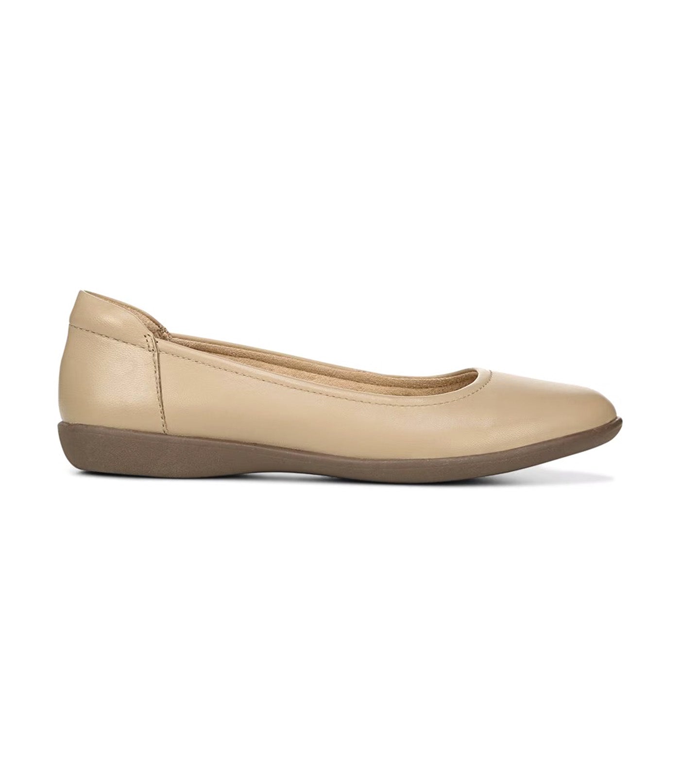 Flexy Flat Nude Leather