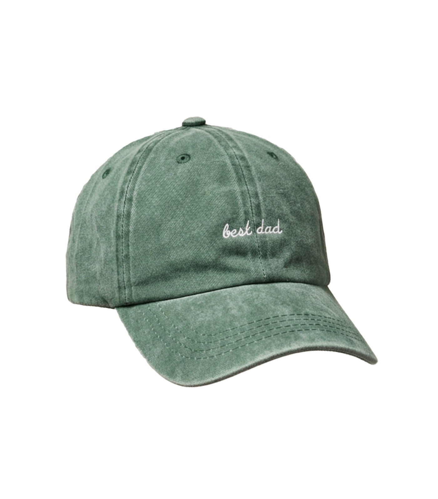 Complimentary Best Dad Embroidered Cap Green