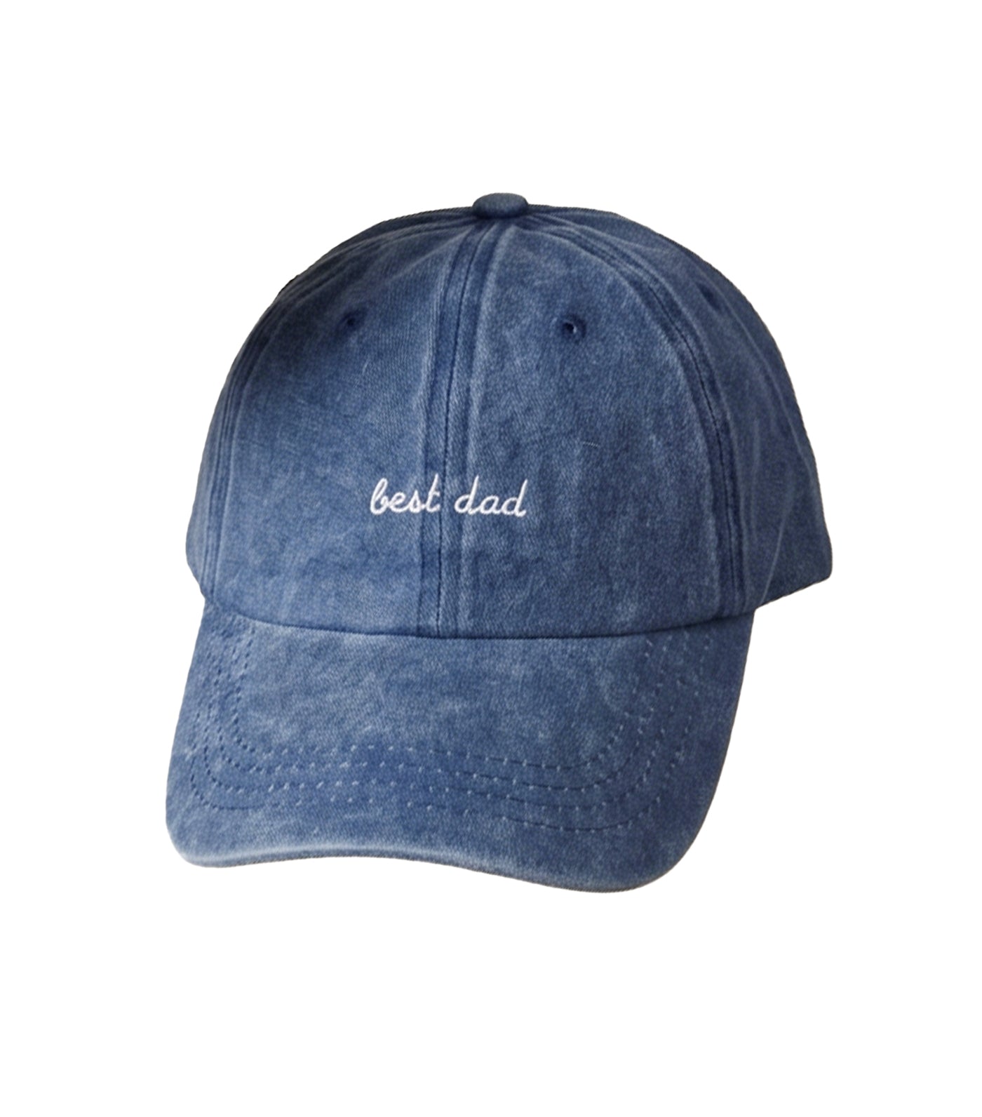 Complimentary Best Dad Embroidered Cap Blue