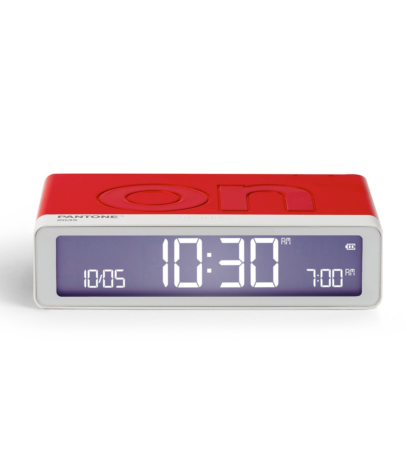 Lexon x PANTONE Flip Classic Alarm Clock Red