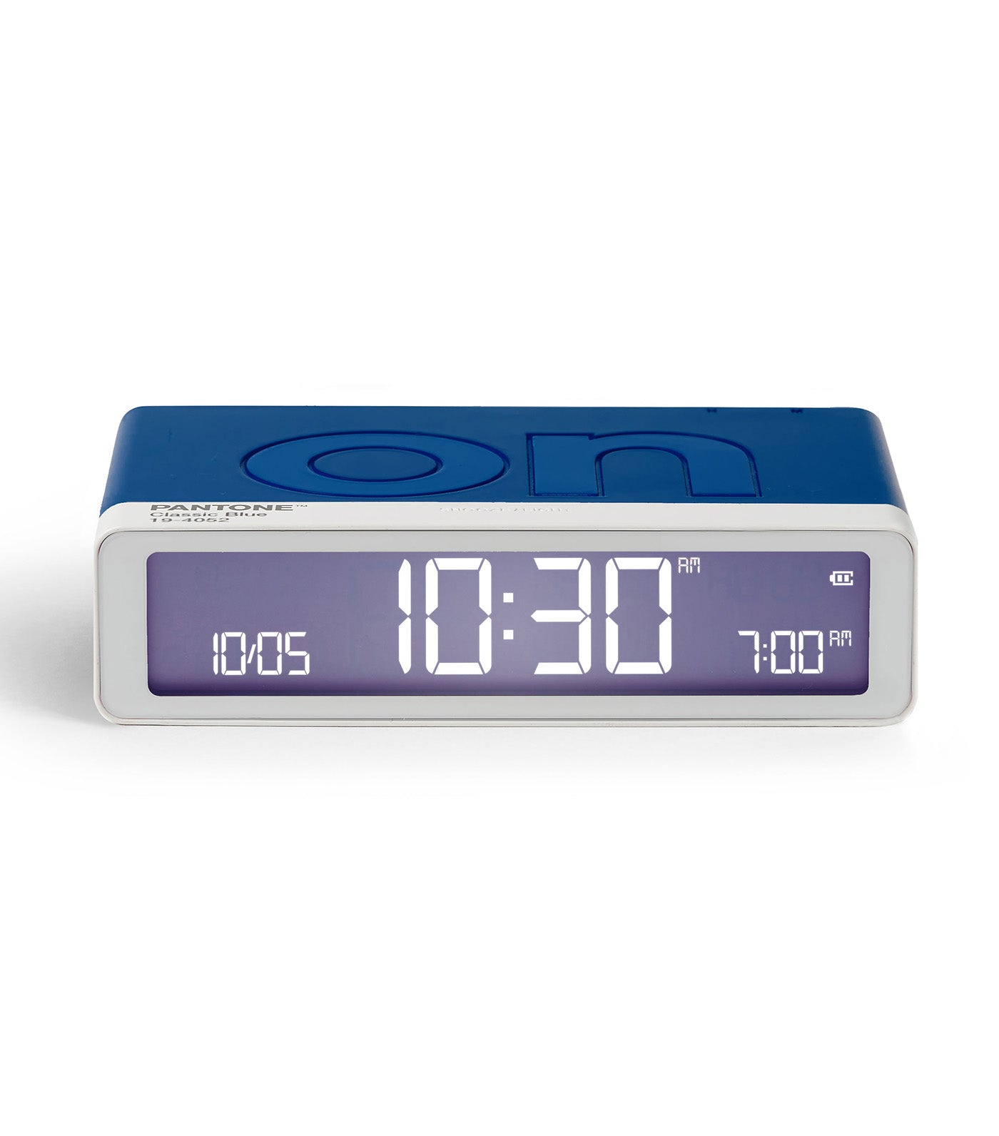 Lexon x PANTONE Flip Classic Alarm Clock Blue