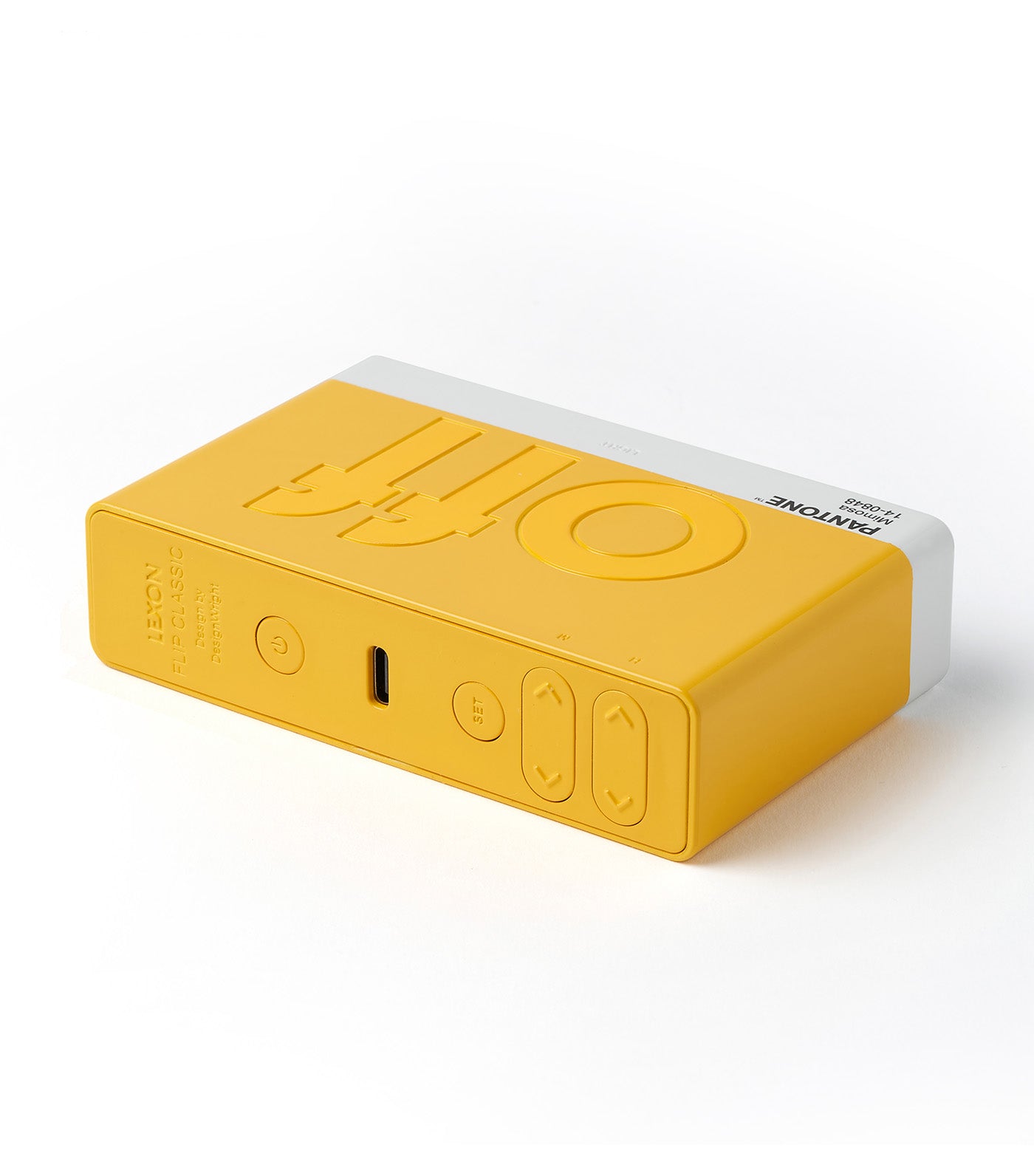 Lexon x PANTONE Flip Classic Alarm Clock Yellow