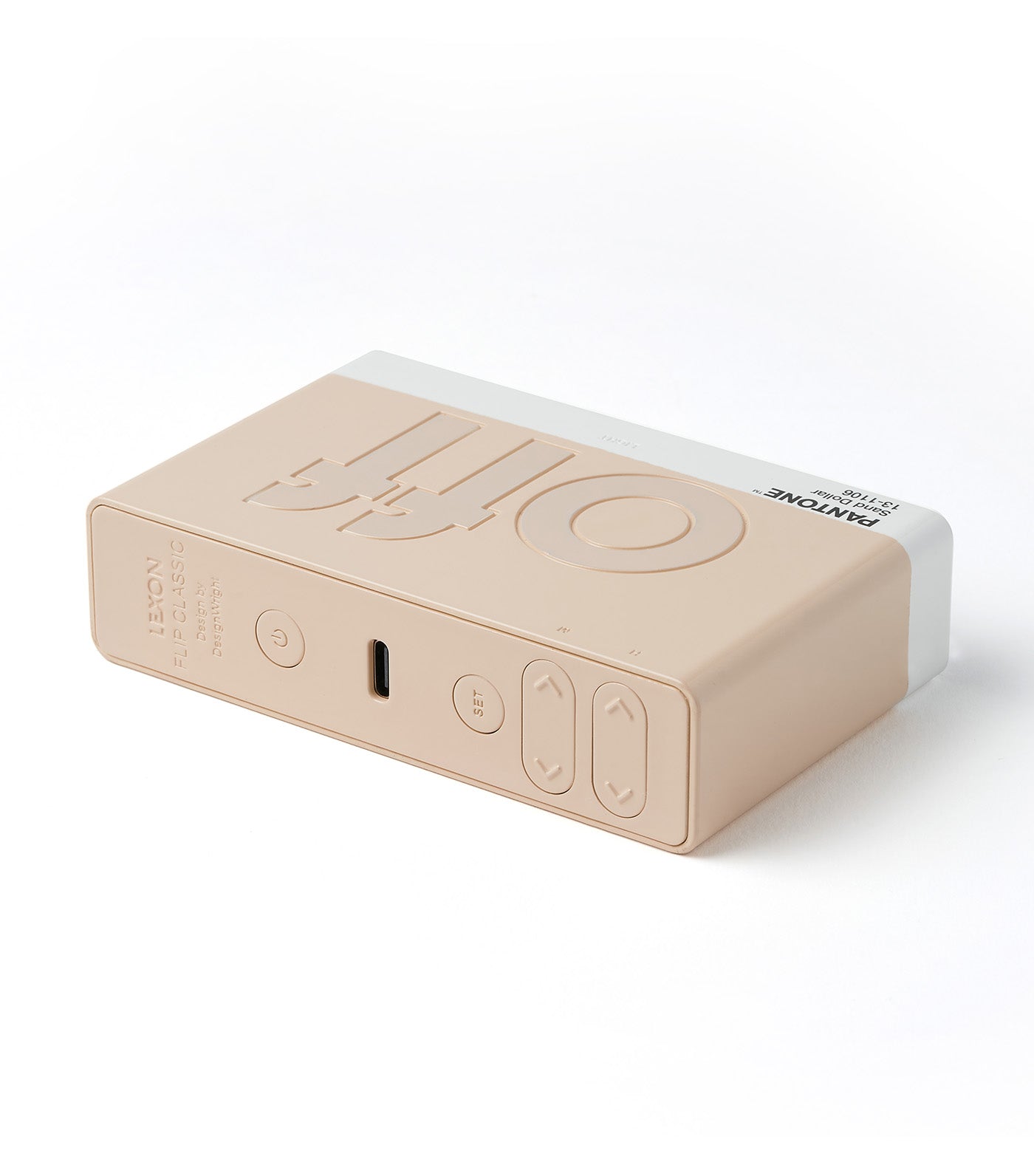 Lexon x PANTONE Flip Classic Alarm Clock Sand