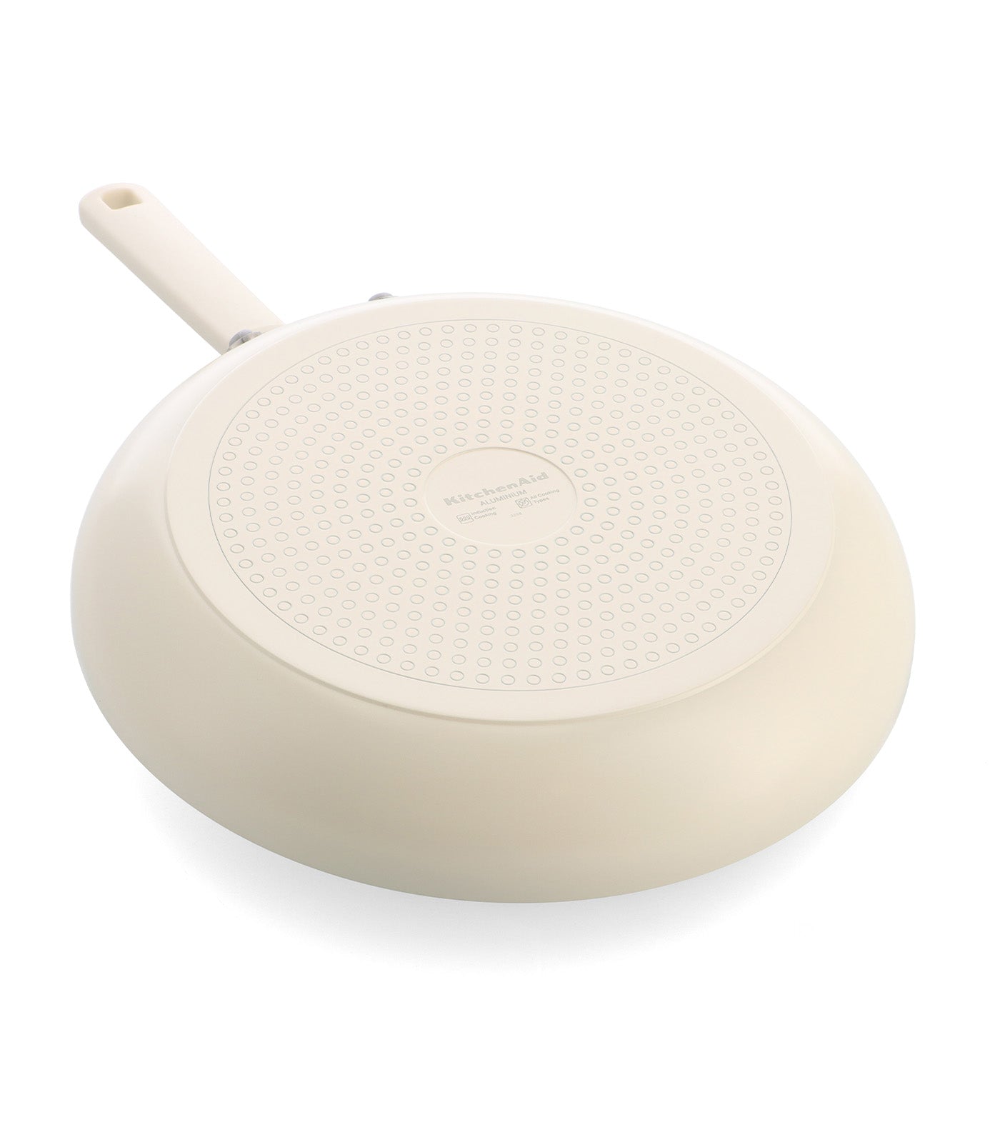 Colored Aluminum Open Frypan Almond Cream