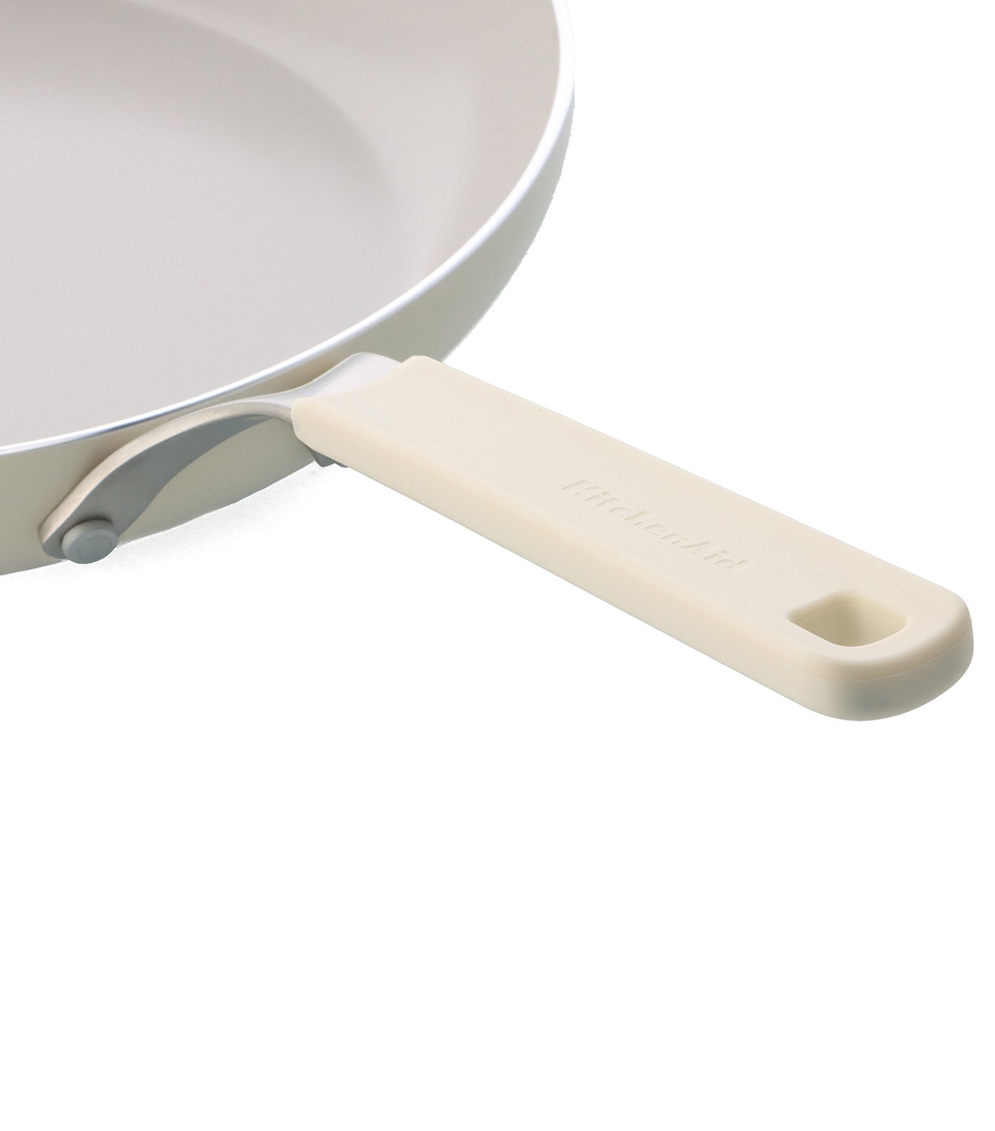 Colored Aluminum Open Frypan Almond Cream