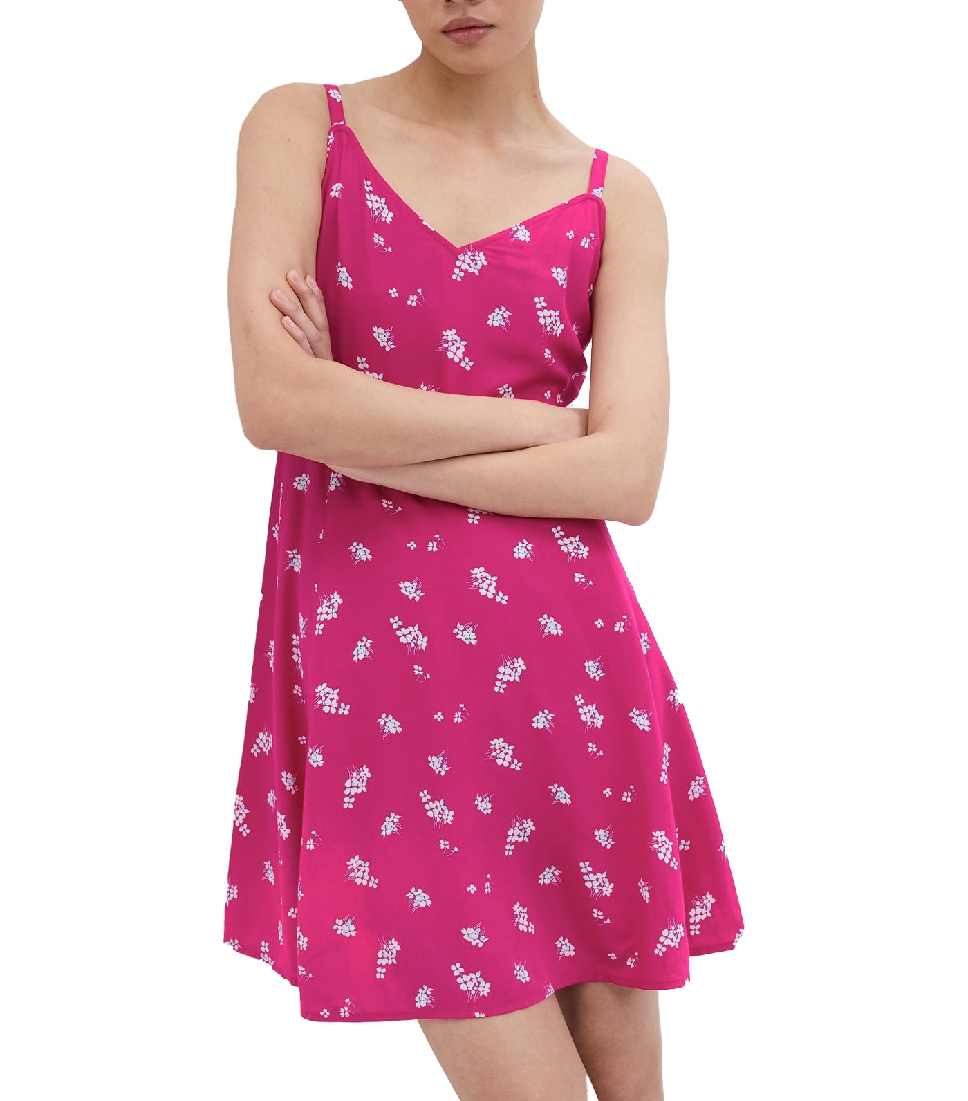 Sleeveless Cami Dress Pink Floral