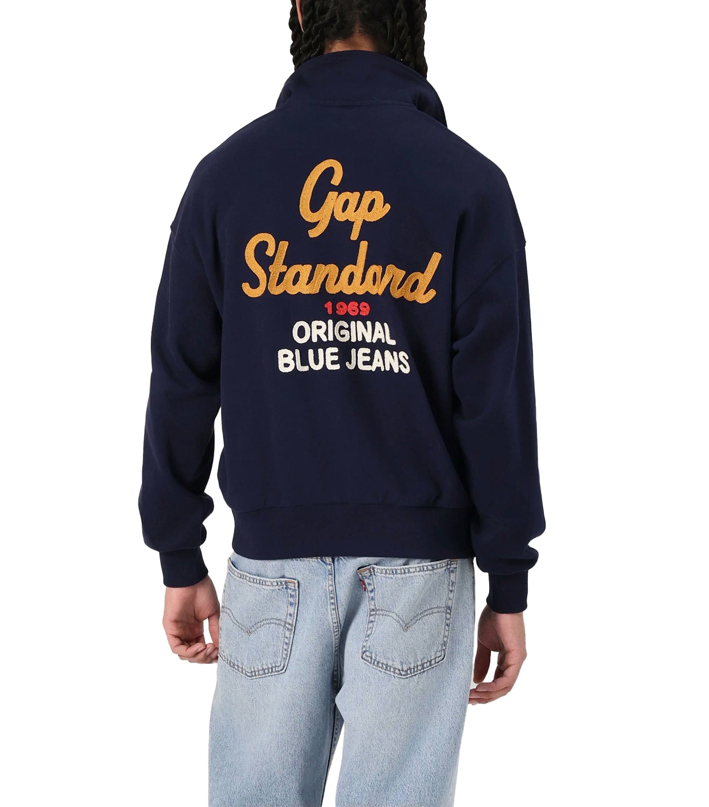 Vintage Soft Gap Logo Polo Sweatshirt