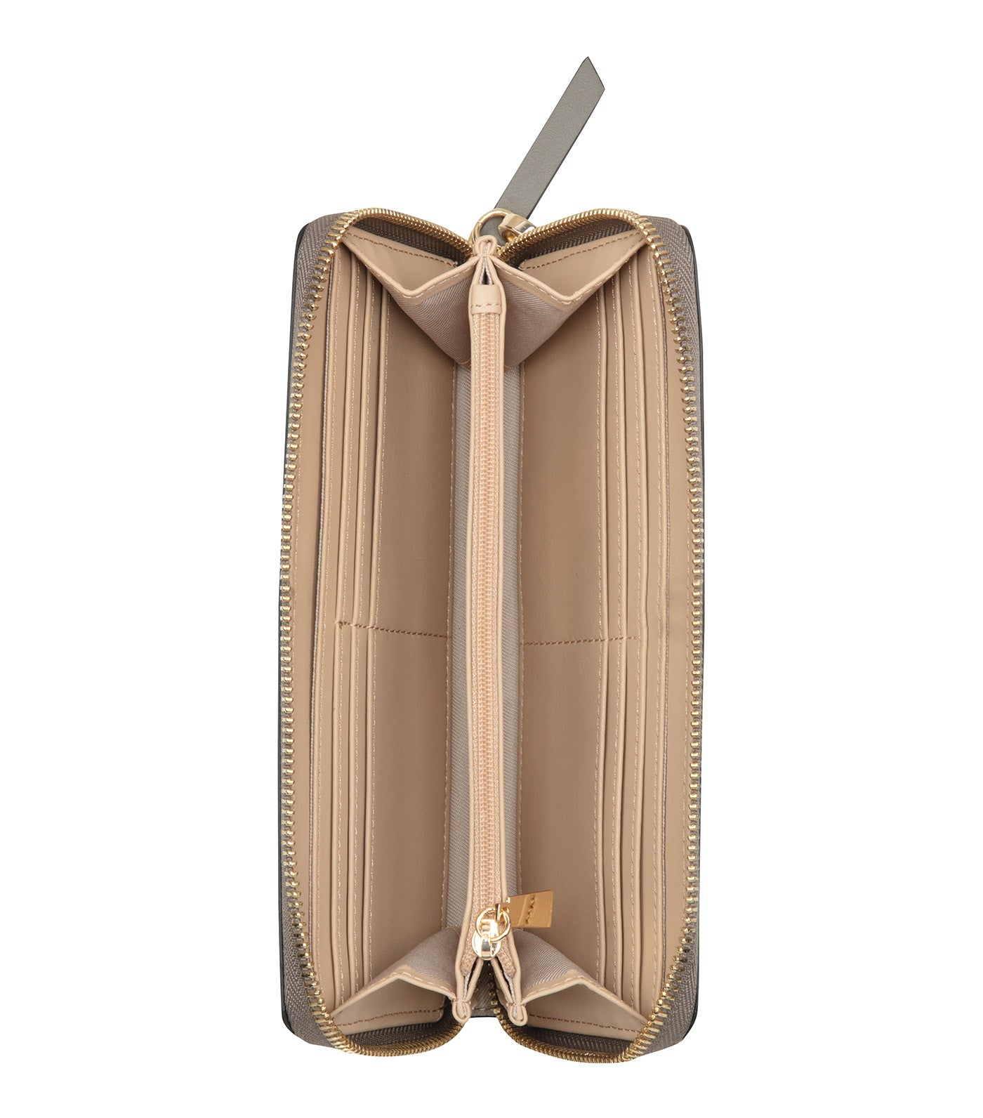 Caireann Zip Around Wrist Wallet Beige Logo/Flint