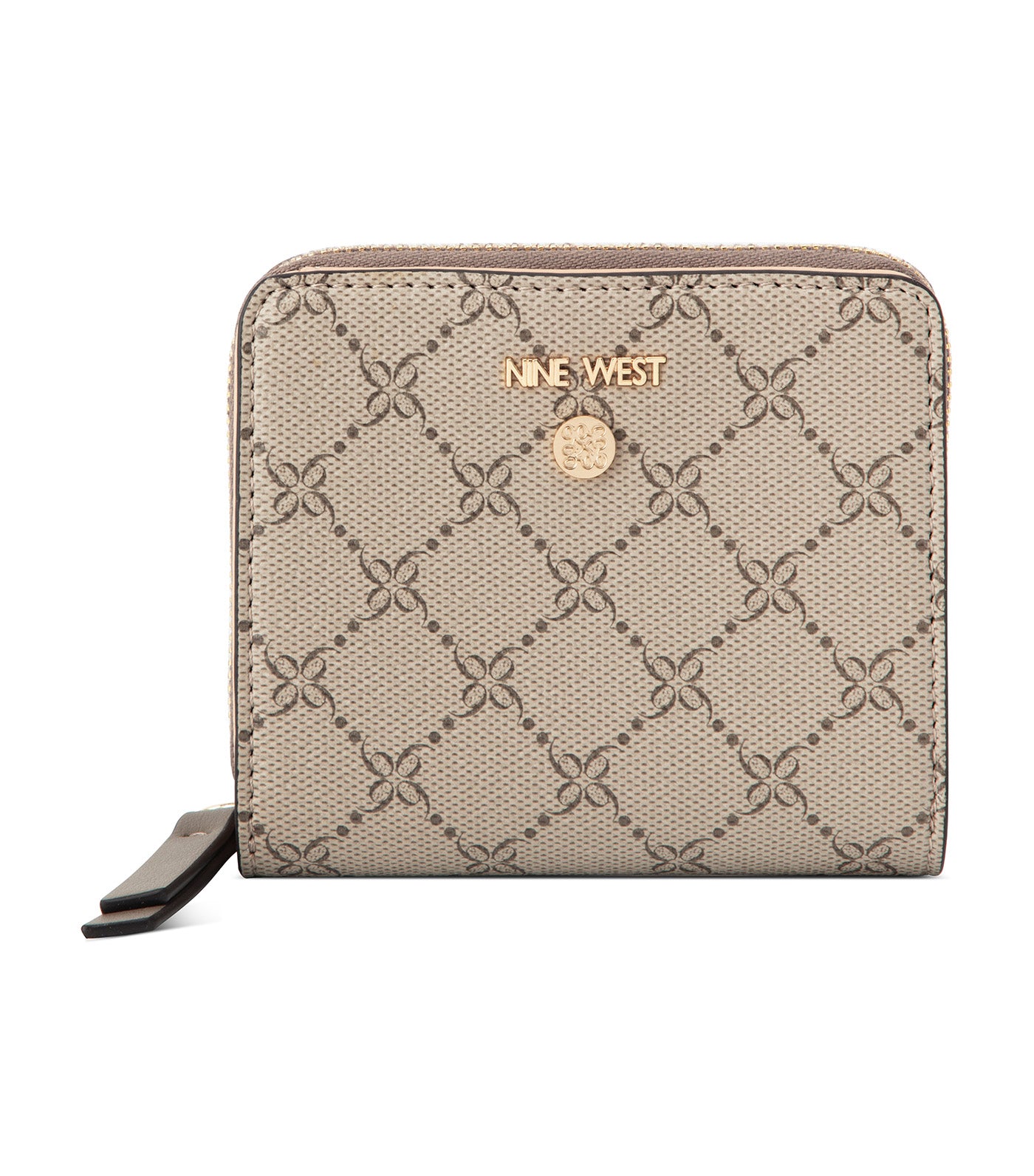 Caireann Small Zip Around Beige Logo/Flint