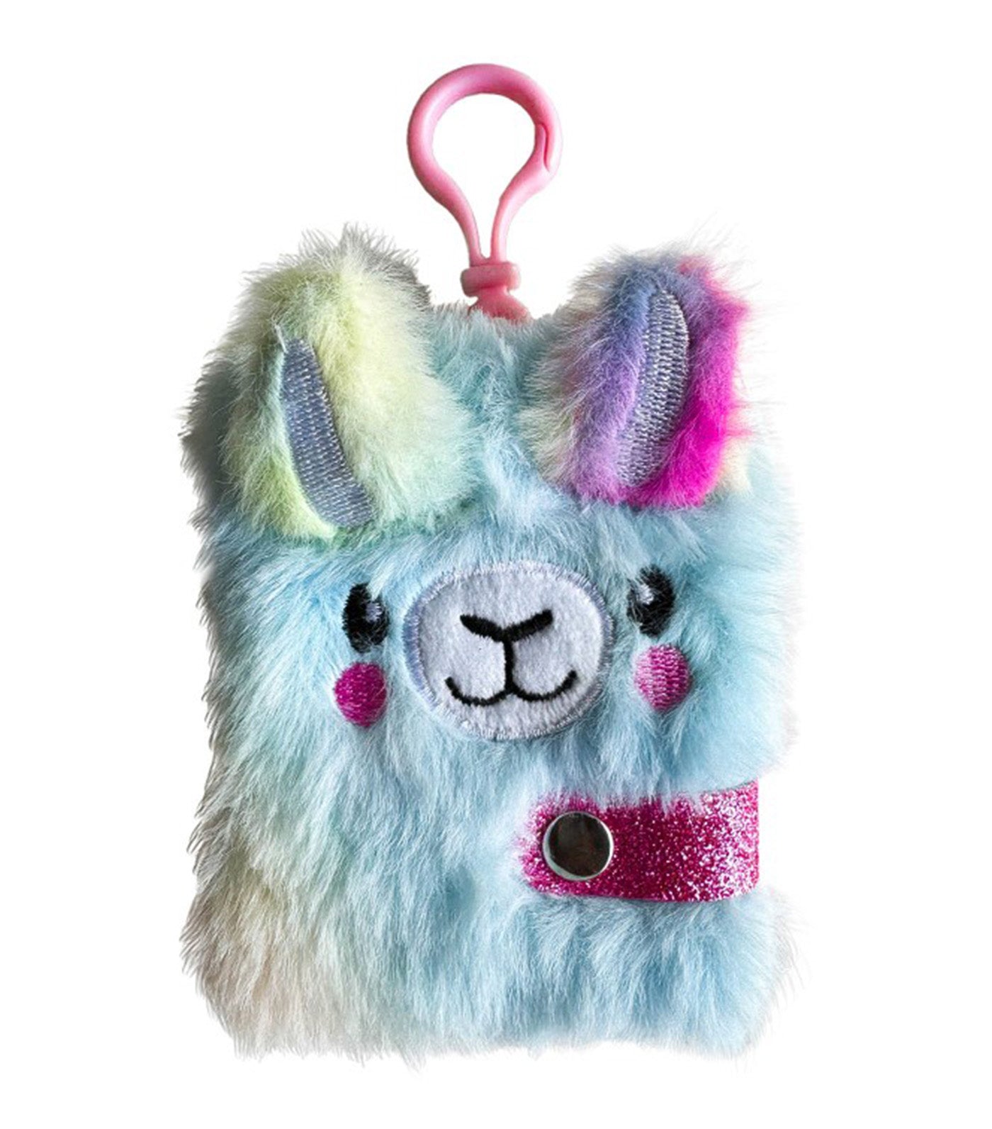 Critter Pals Plush Notebook Keychain Llama Multicolor