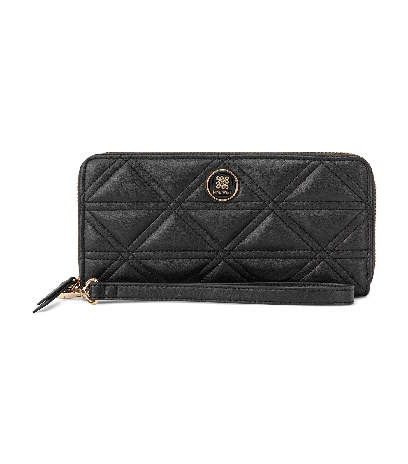 Harland Zip Around Wristlet Wallet Black