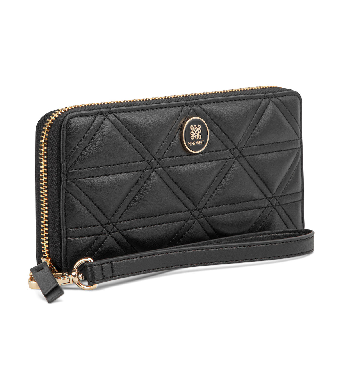 Harland Zip Around Wristlet Wallet Black
