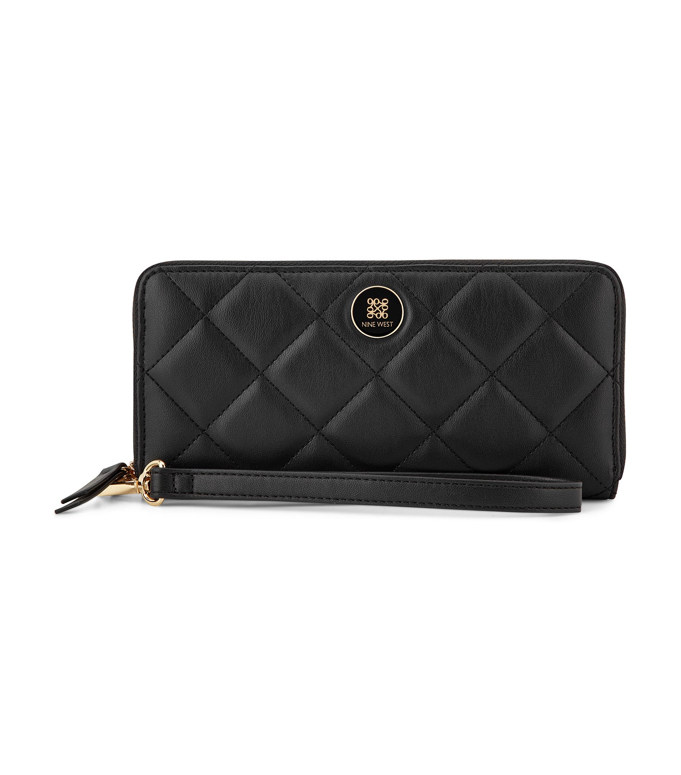 Haleema Zip Around Wristlet Wallet Black