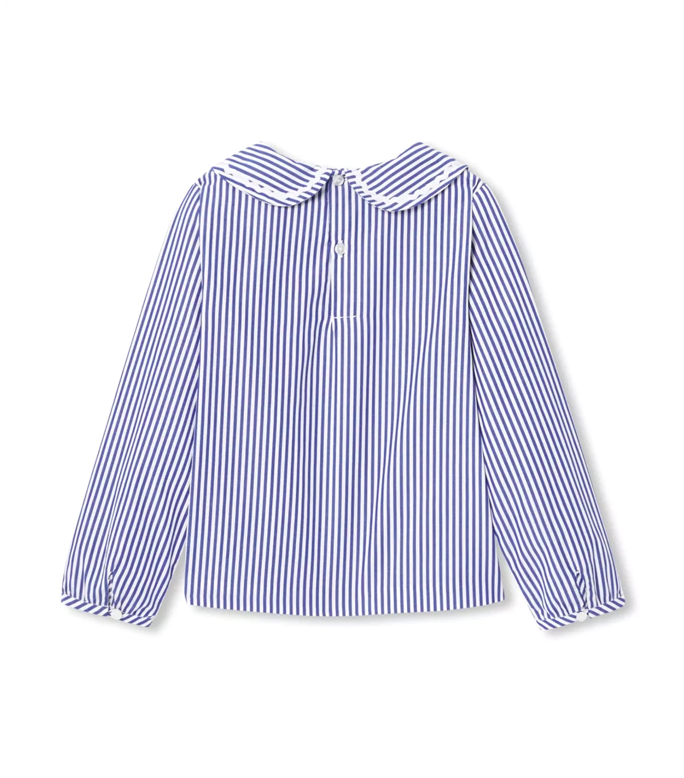 Greta Long Sleeves Blanc/Bleu