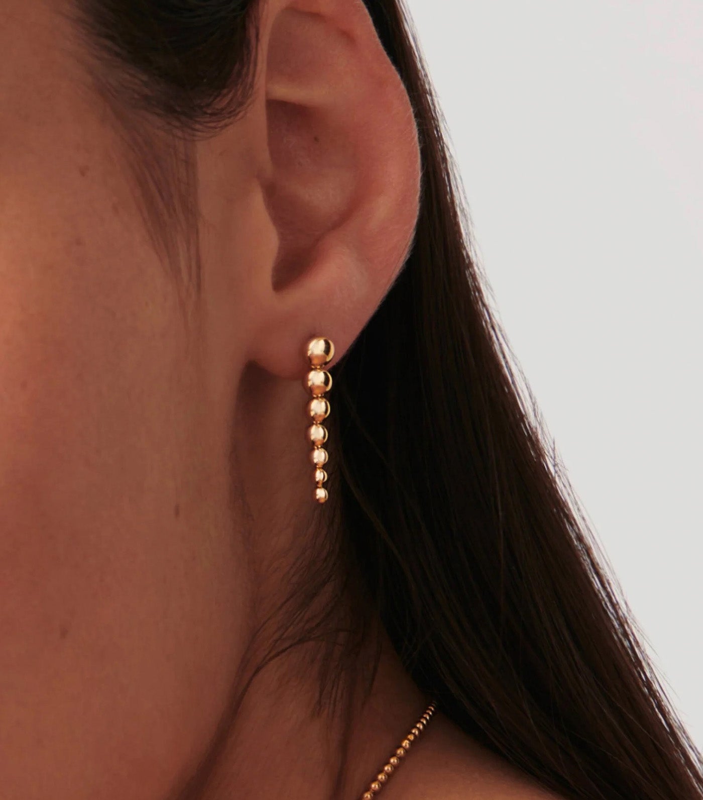Missoma Articulated Beaded Drop Stud Earrings Gold Rustan s