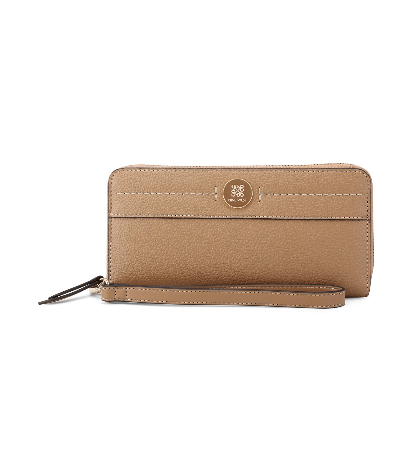 Nami Zip Around Wristlet Brown
