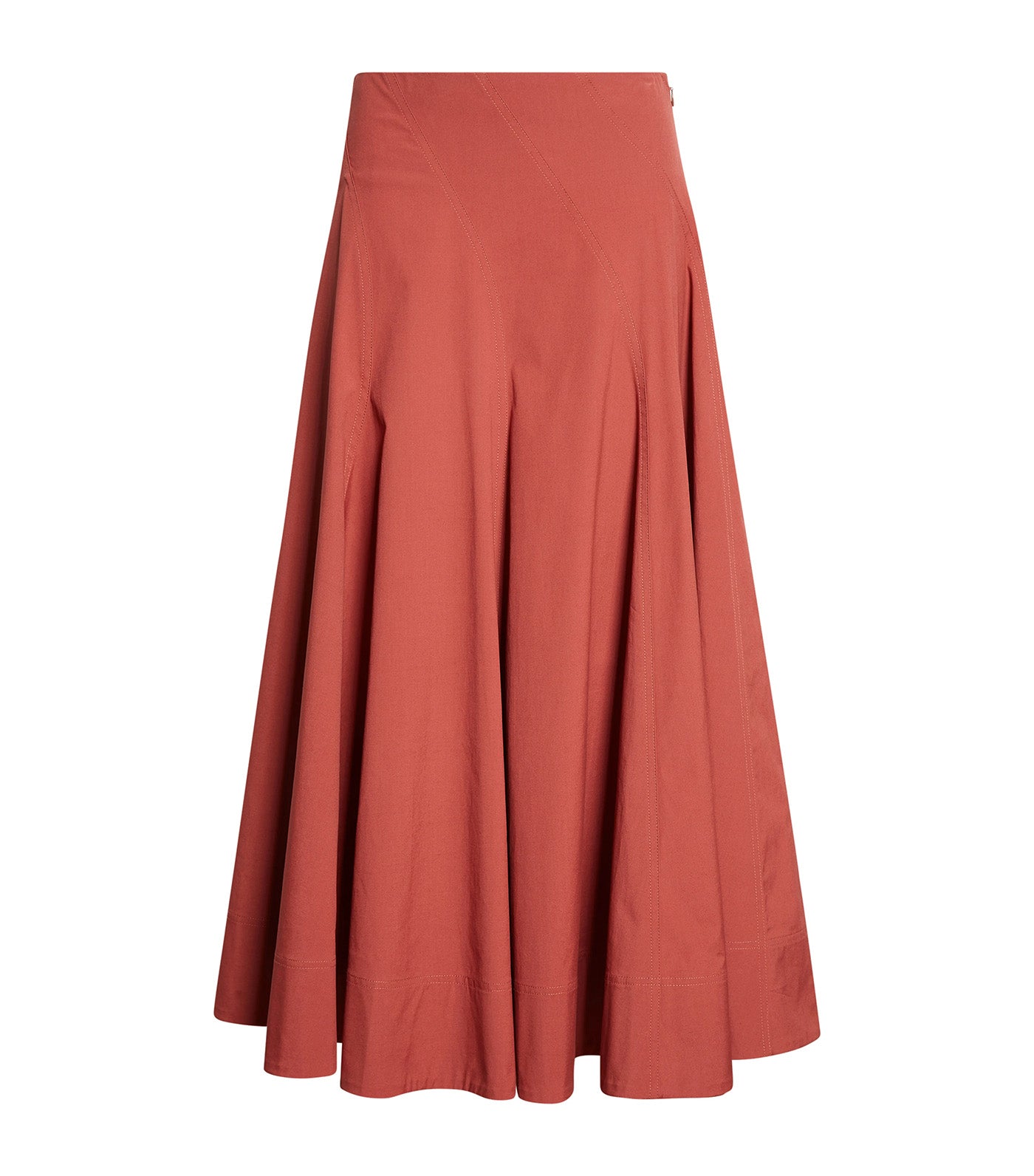 Gemma Stretch Cotton Midi Skirt Apple Butter