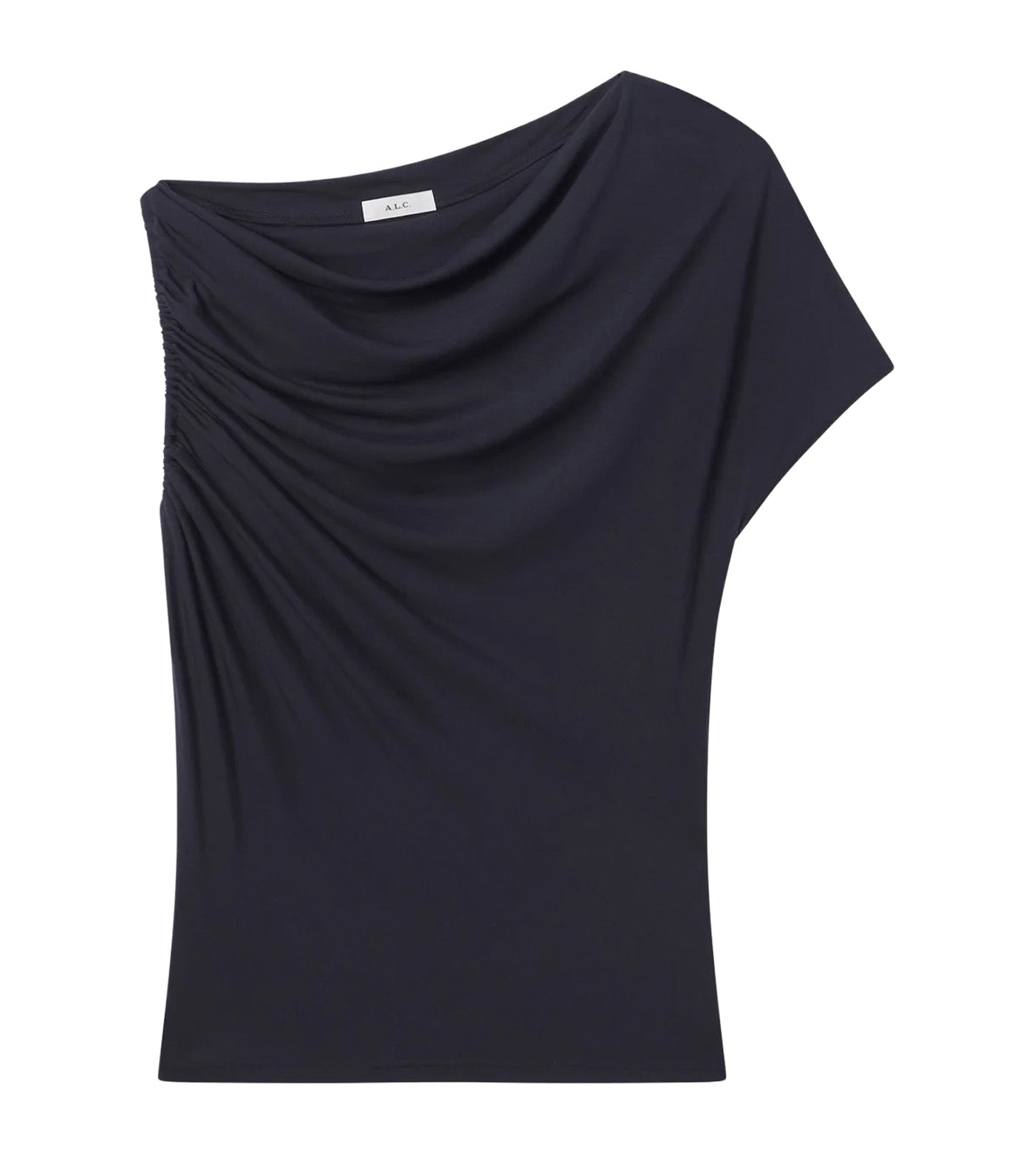 Halle One Shoulder Tee Night Blue