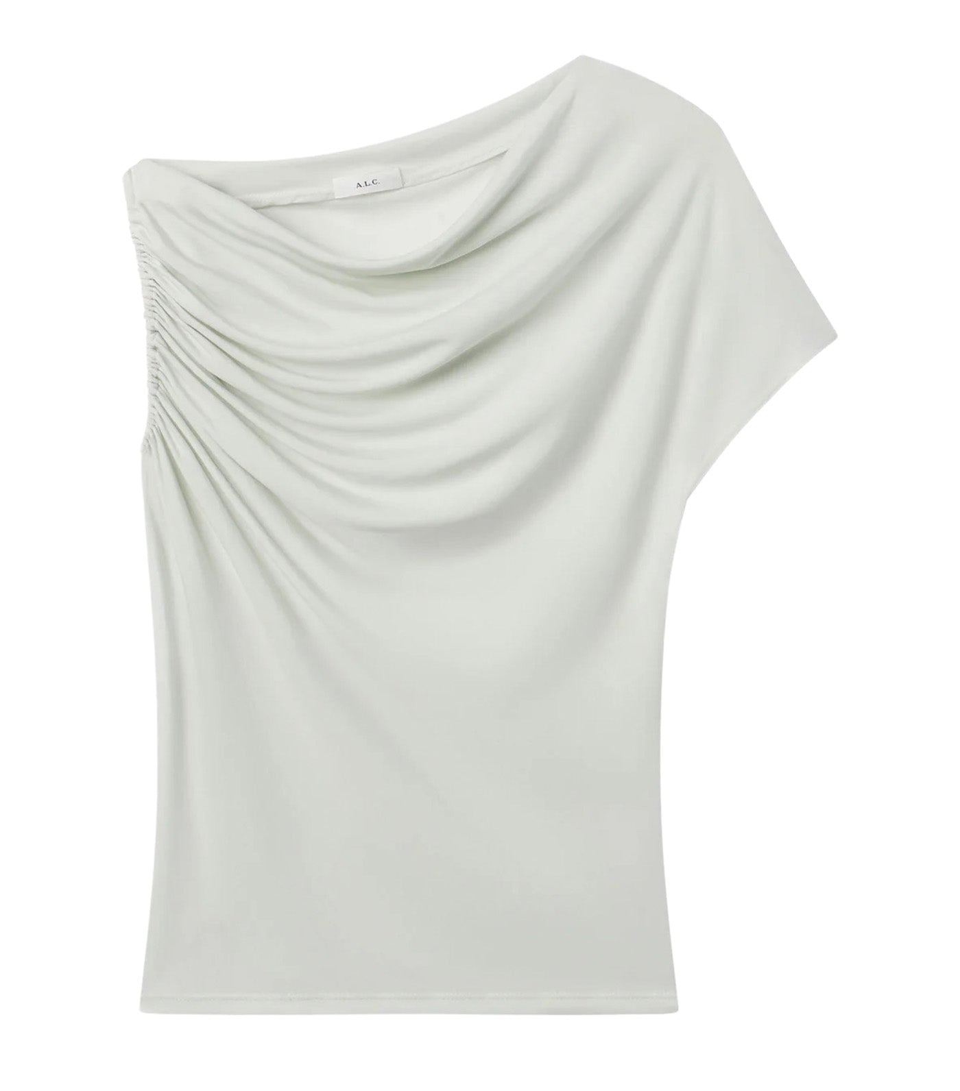 Halle One Shoulder Tee Pale Mint