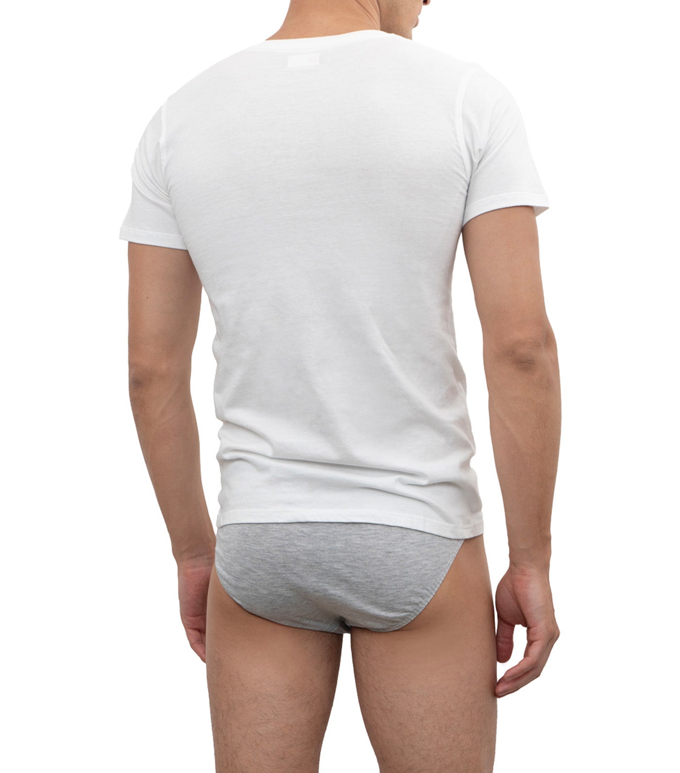 5+1 Slim Fit Round Neck T-Shirt Multipack White