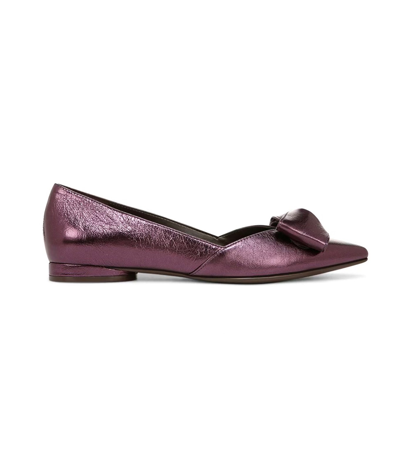 Havana Bow Flat Deep Plum Leather