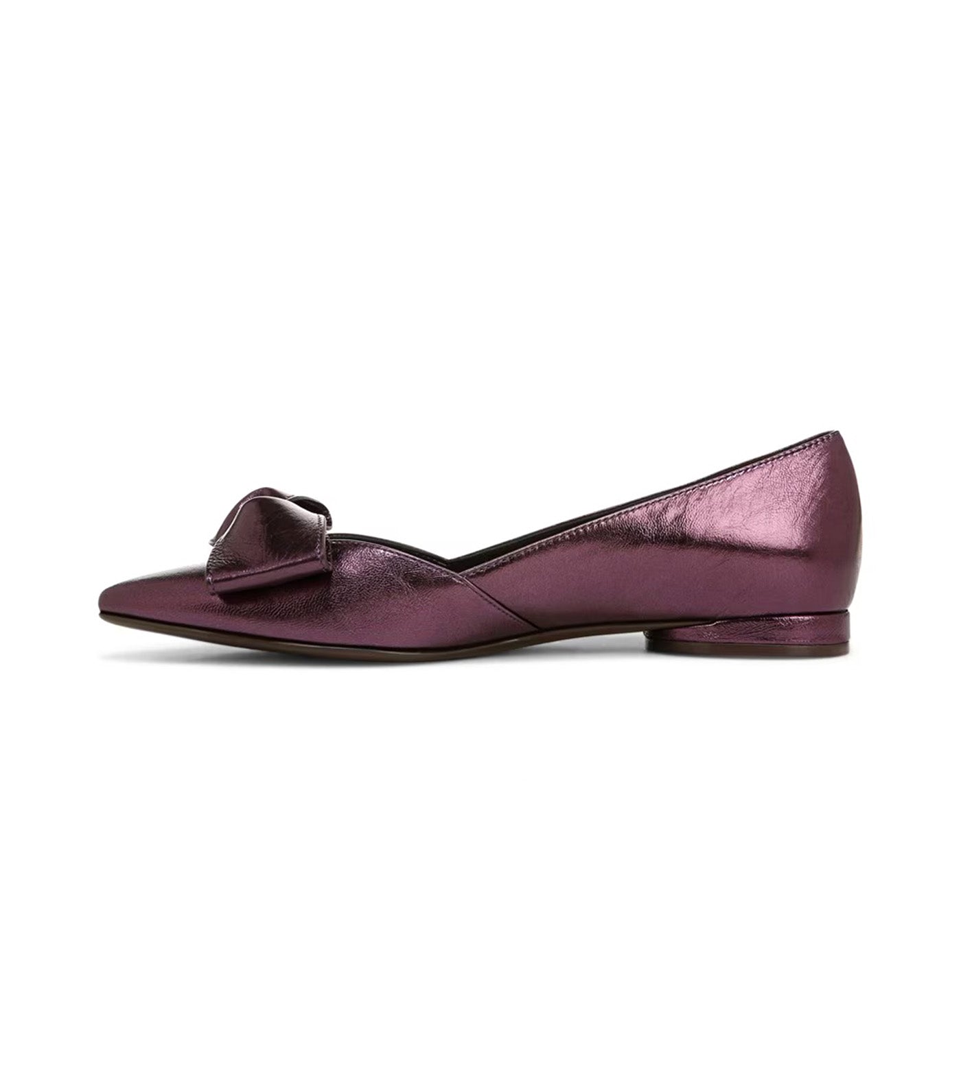 Havana Bow Flat Deep Plum Leather