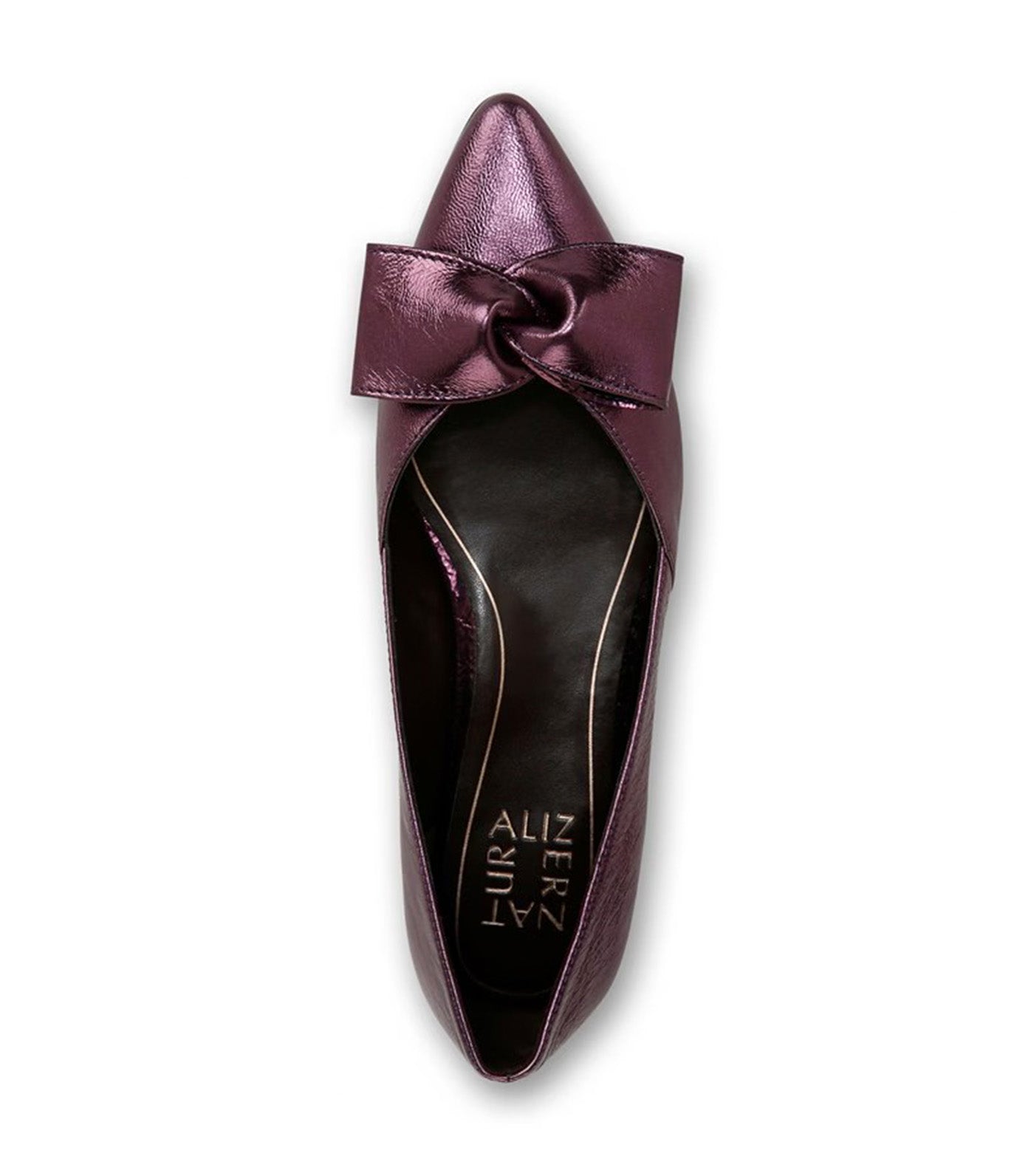 Havana Bow Flat Deep Plum Leather