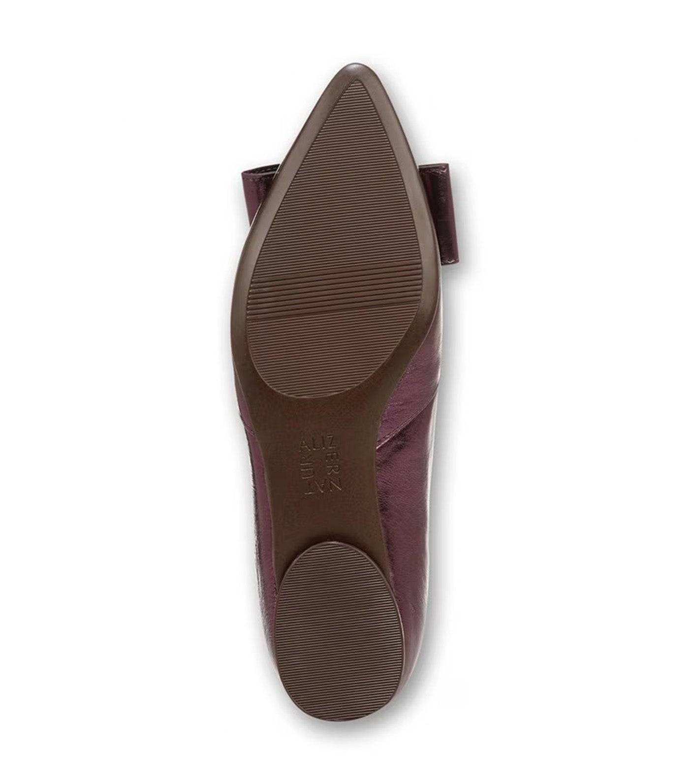 Havana Bow Flat Deep Plum Leather