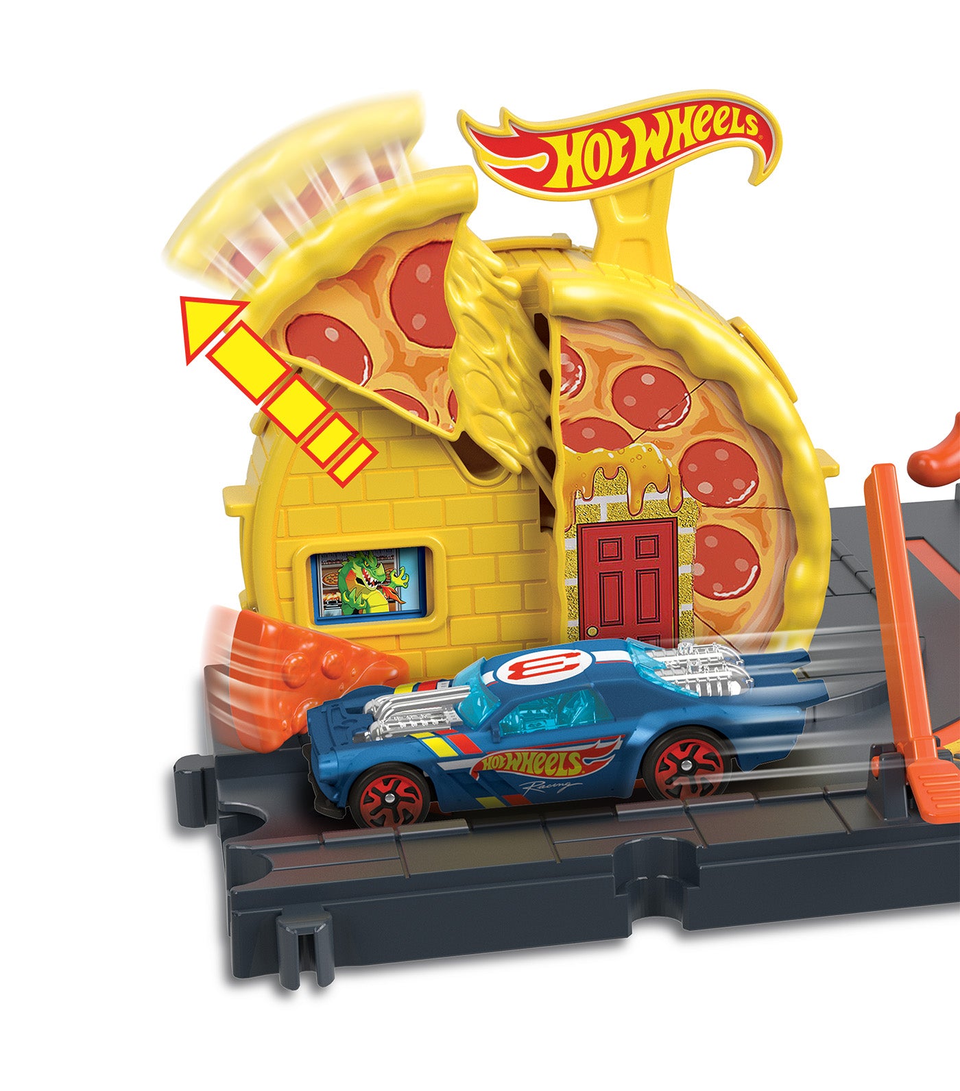 Hot Wheels City Speedy Pizza Pick-Up Track Set 