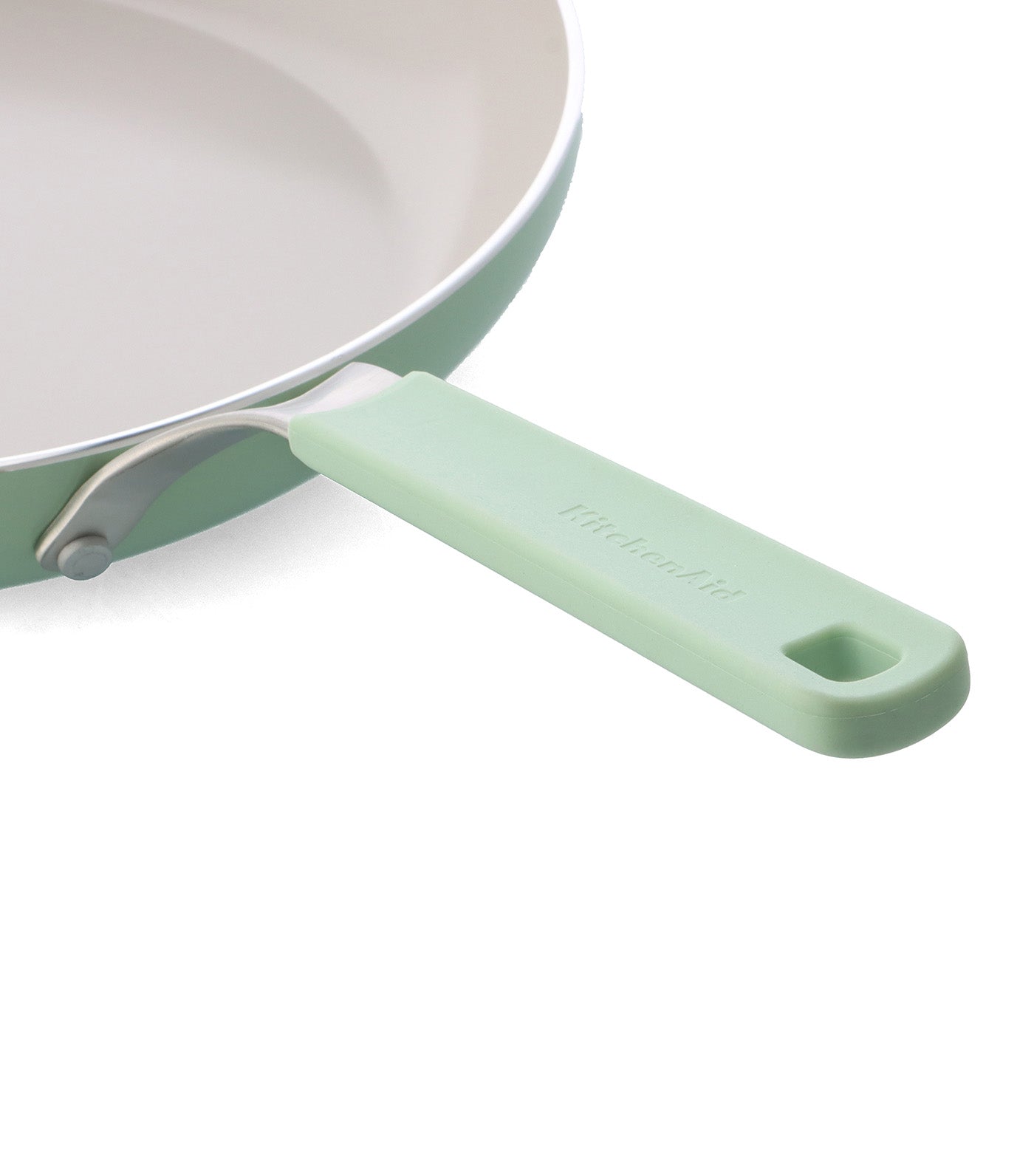 Colored Aluminum Open Frypan Pistachio