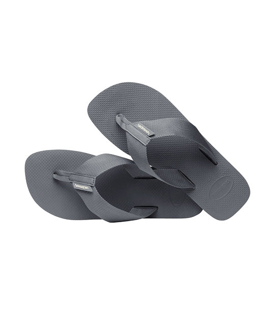 Urban Basic Material Flip Flops Steel Gray