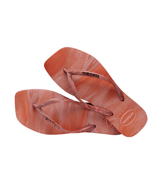 Slim Square Trendy Flip Flops Pau Brasil