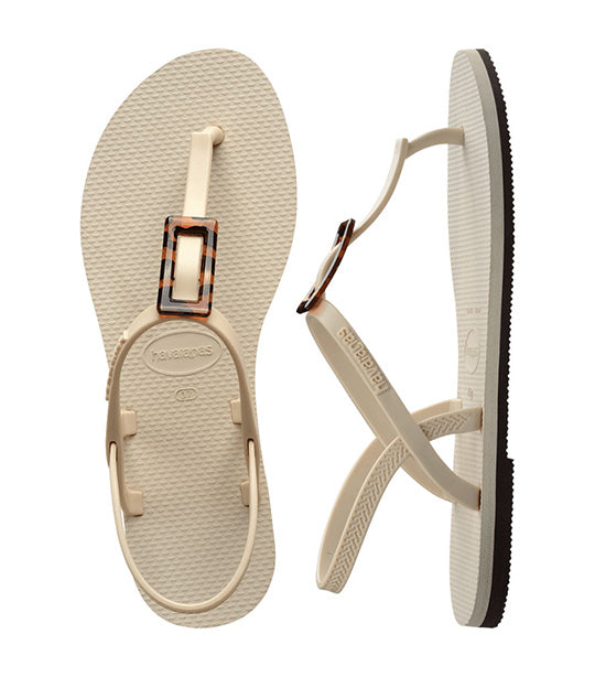 You Paraty Buckle Turtle Sandals Beige