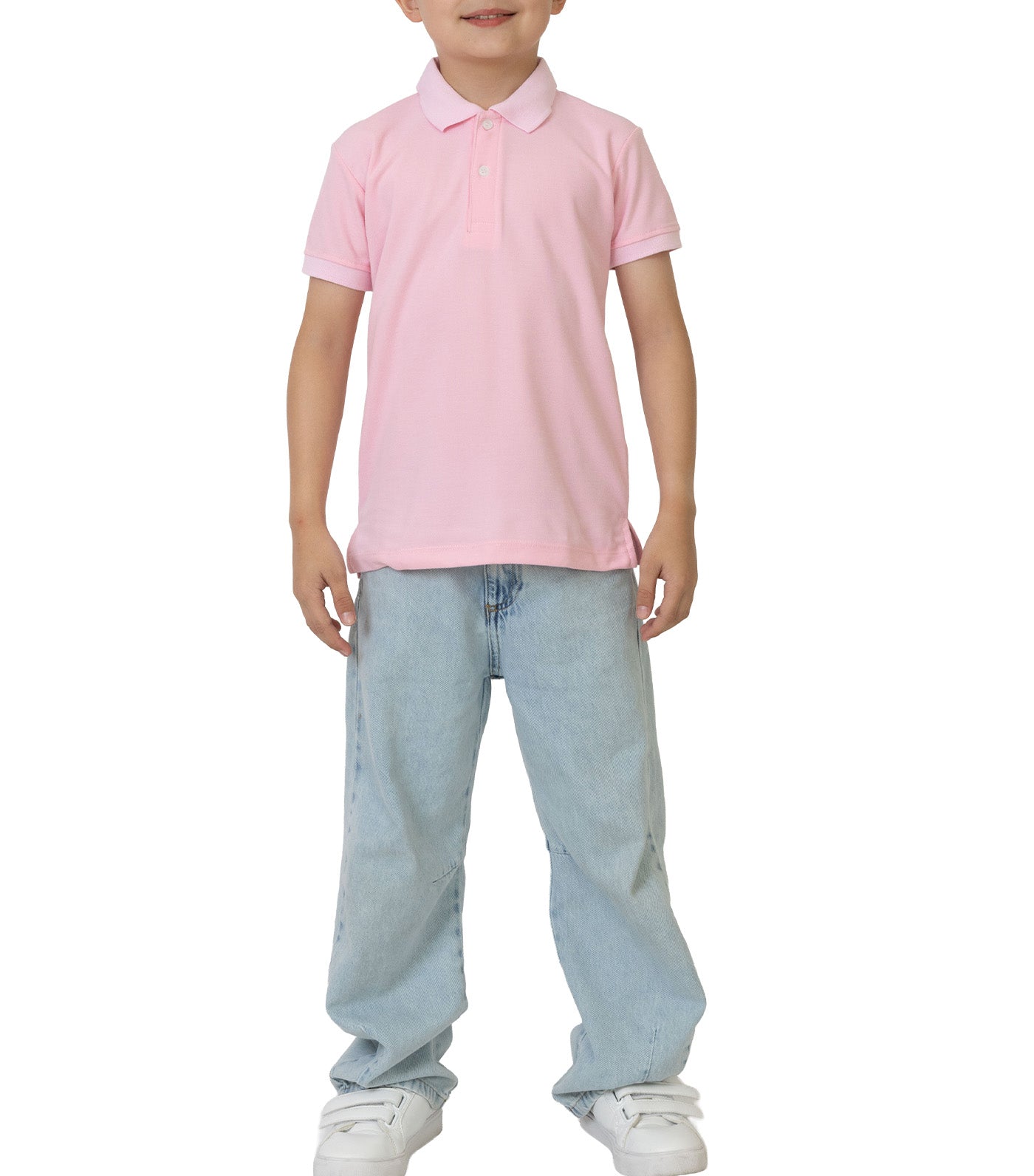 Rustan Jr. Haze Short Sleeve Polo Shirt  Pink