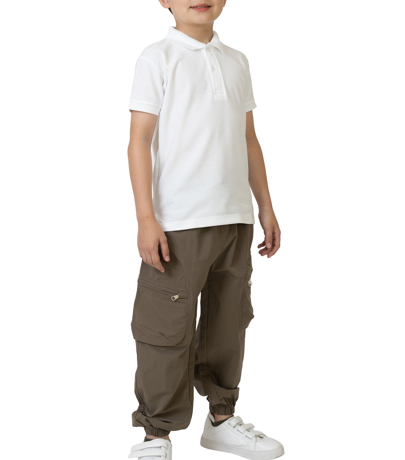 Rustan Jr. Haze Short Sleeve Polo Shirt  White