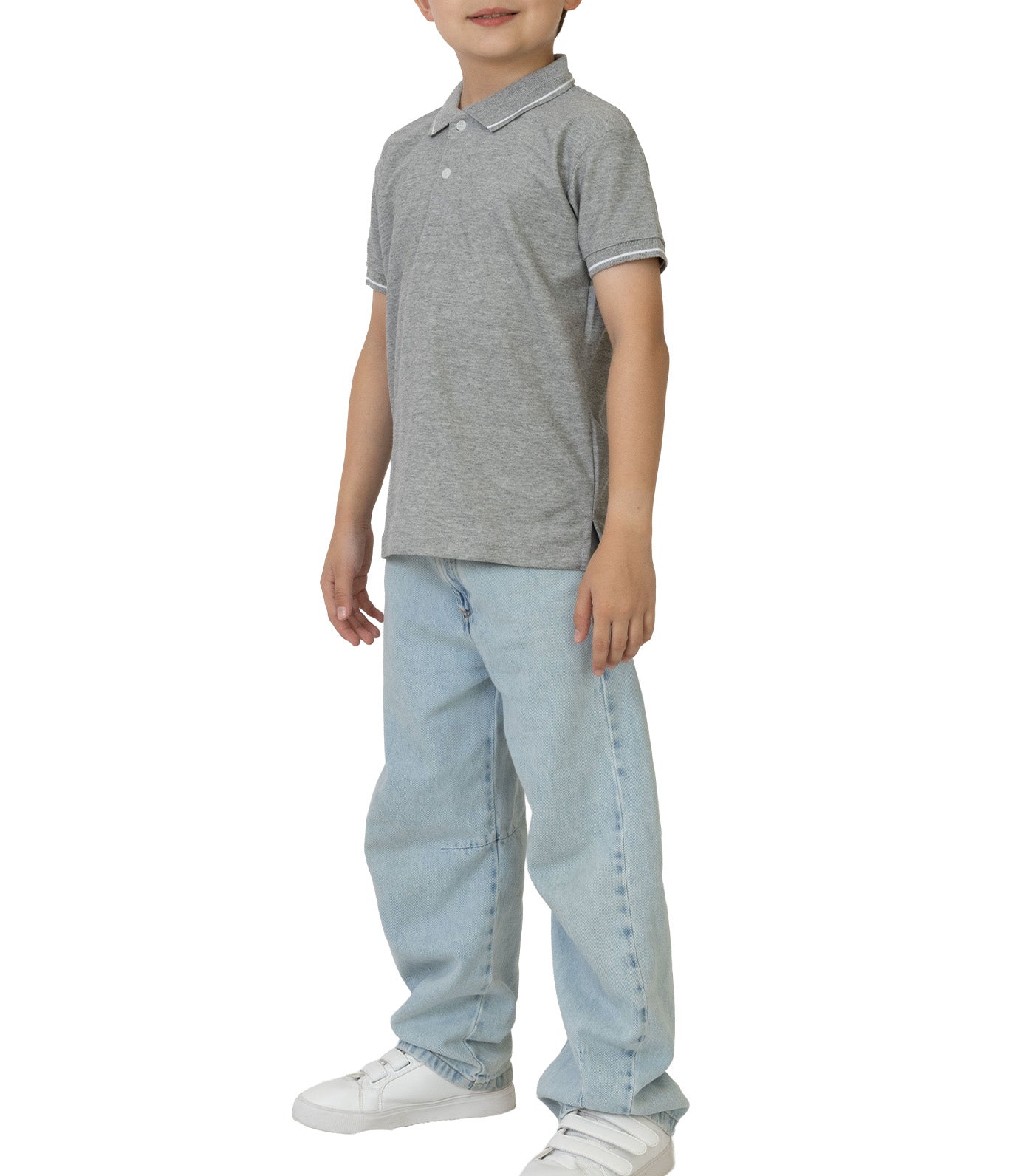 Rustan Jr. Hugo Short Sleeve Polo Shirt Gray