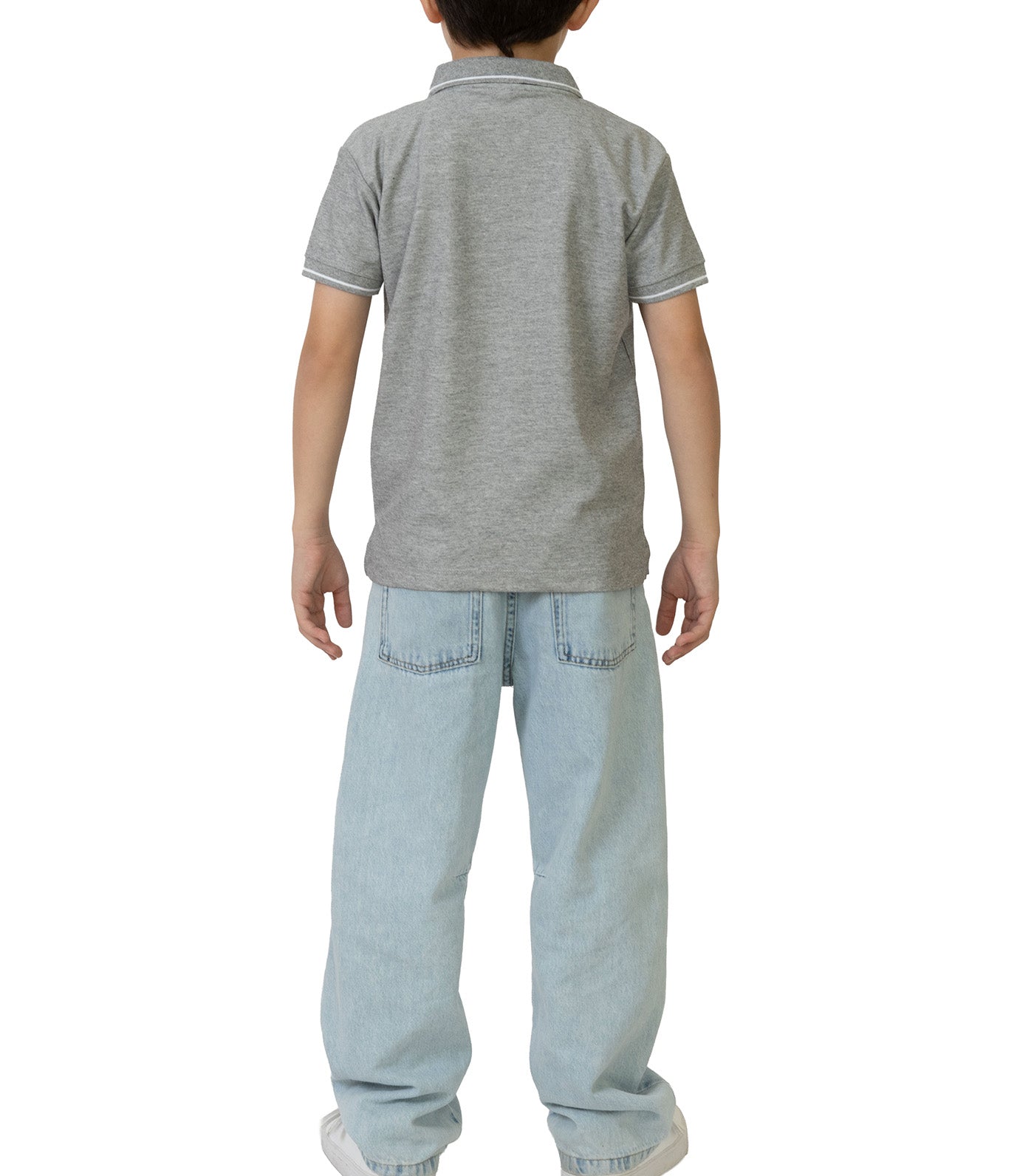 Rustan Jr. Hugo Short Sleeve Polo Shirt Gray