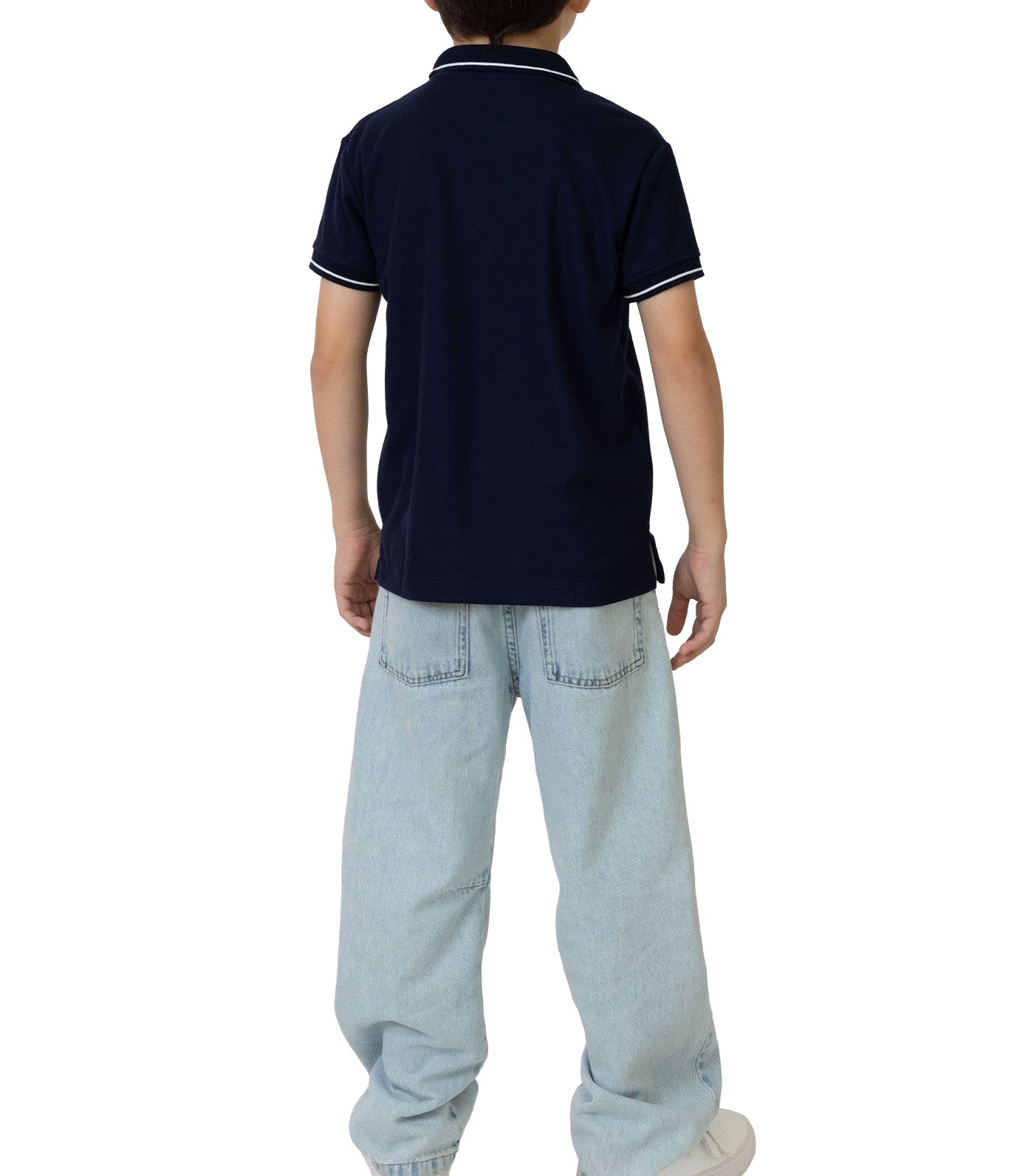 Rustan Jr. Hugo Short Sleeve Polo Shirt Navy