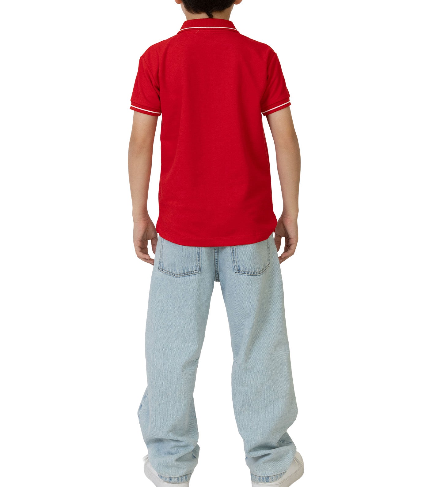 Rustan Jr. Hugo Short Sleeve Polo Shirt Red