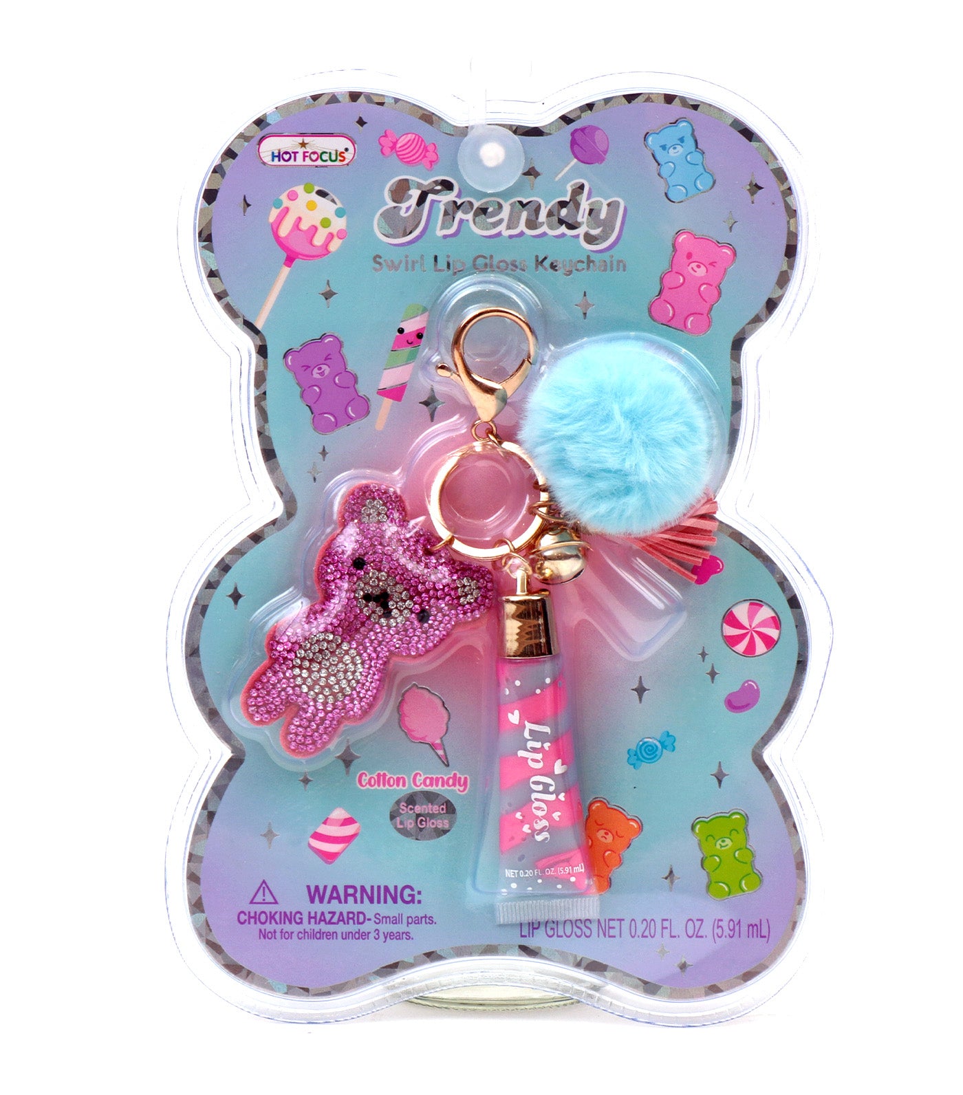 Trendy Lip Gloss with Key Chain Trendy Bear