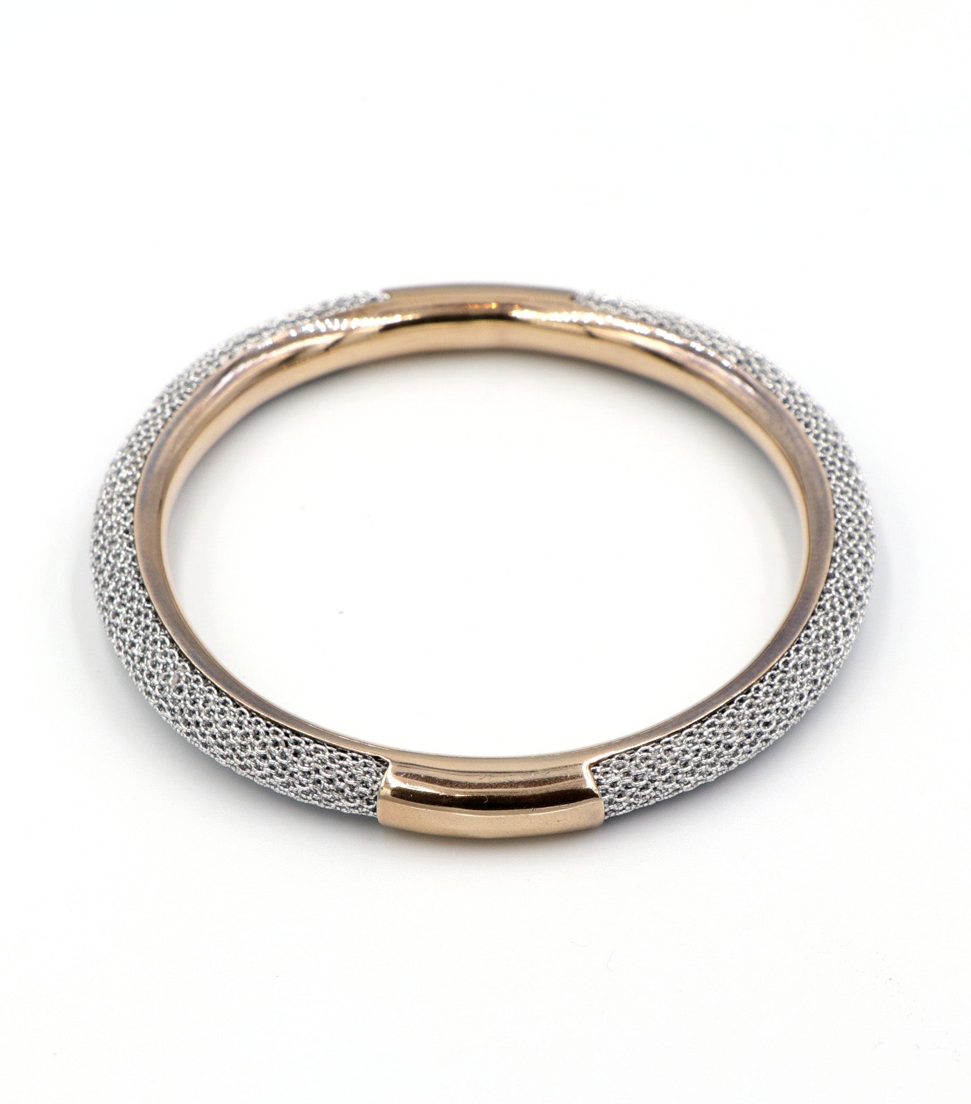 Sterling Silver Platinum Gold Plated Mesh Bracelet