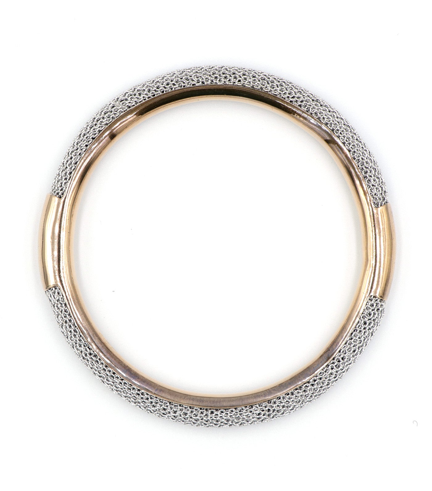 Sterling Silver Platinum Gold Plated Mesh Bracelet