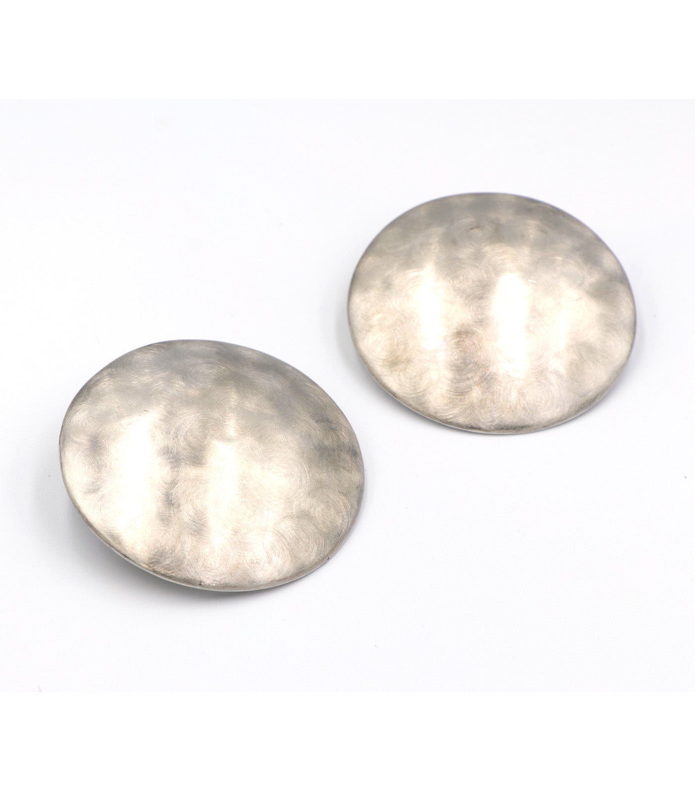 Sterling Silver Rhodium Plated Circle Earrings