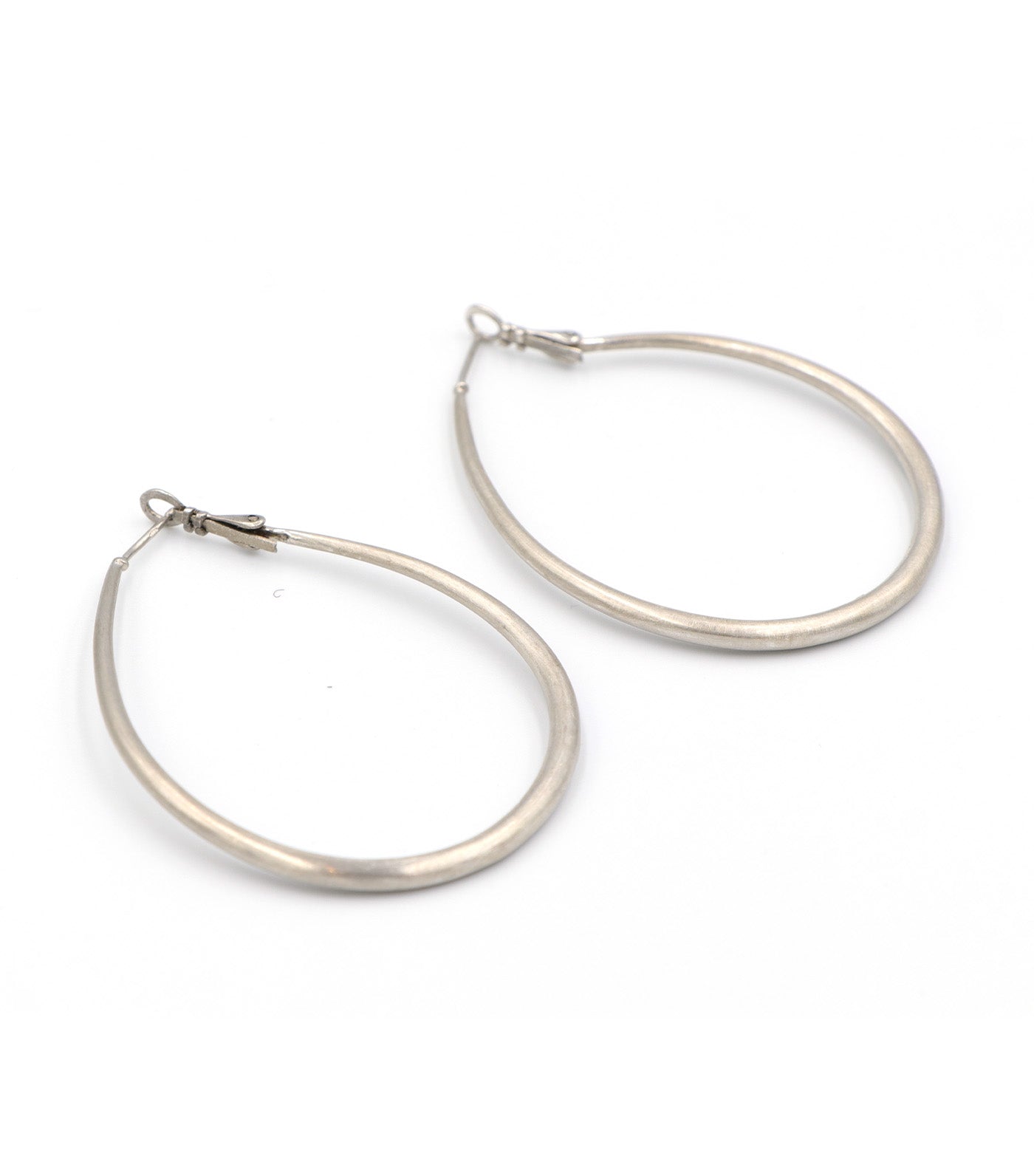 Stainless Steel Rhodium Plated Earrings Silver