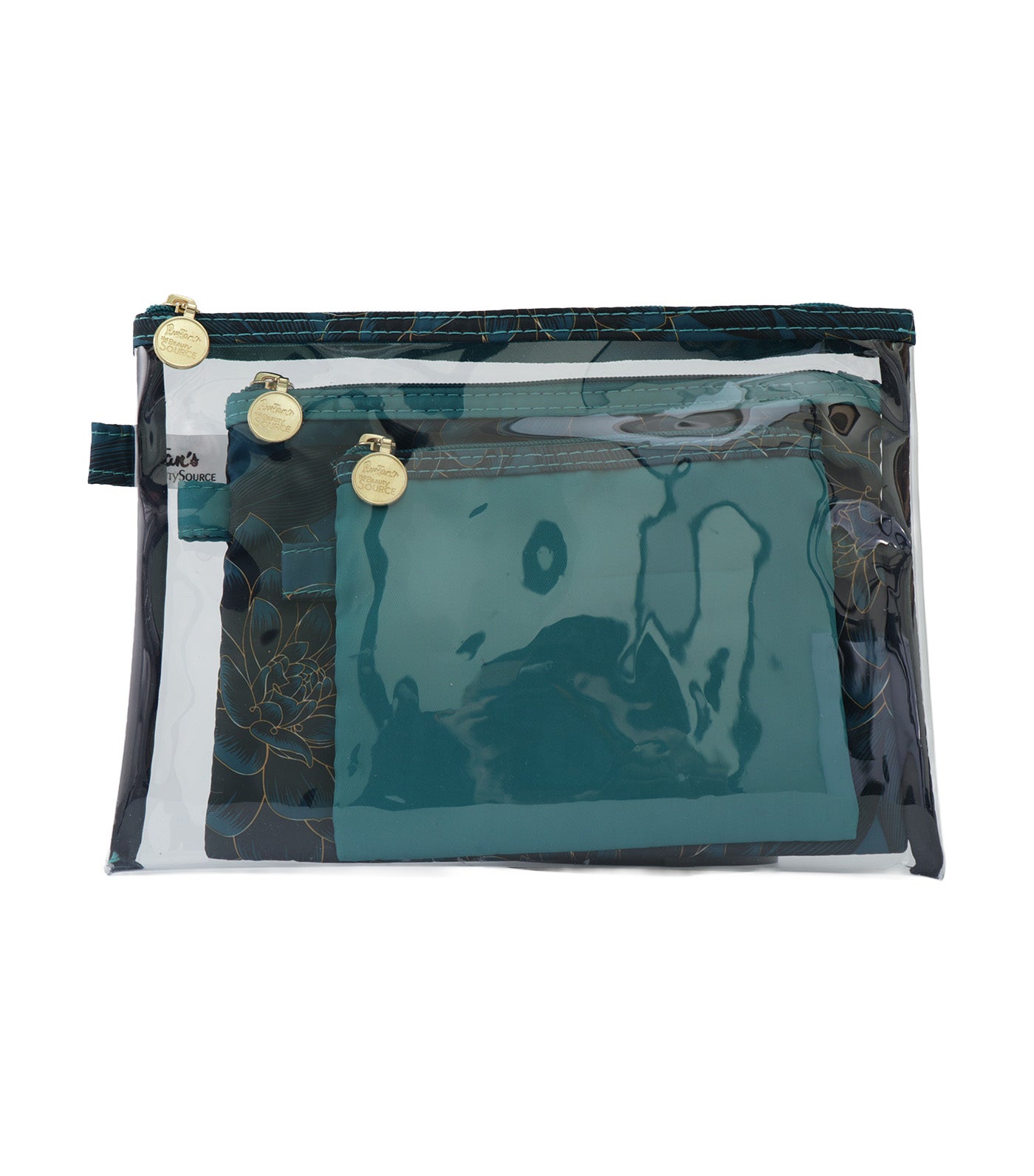 3-Piece Flat Purse - Oriental Teal