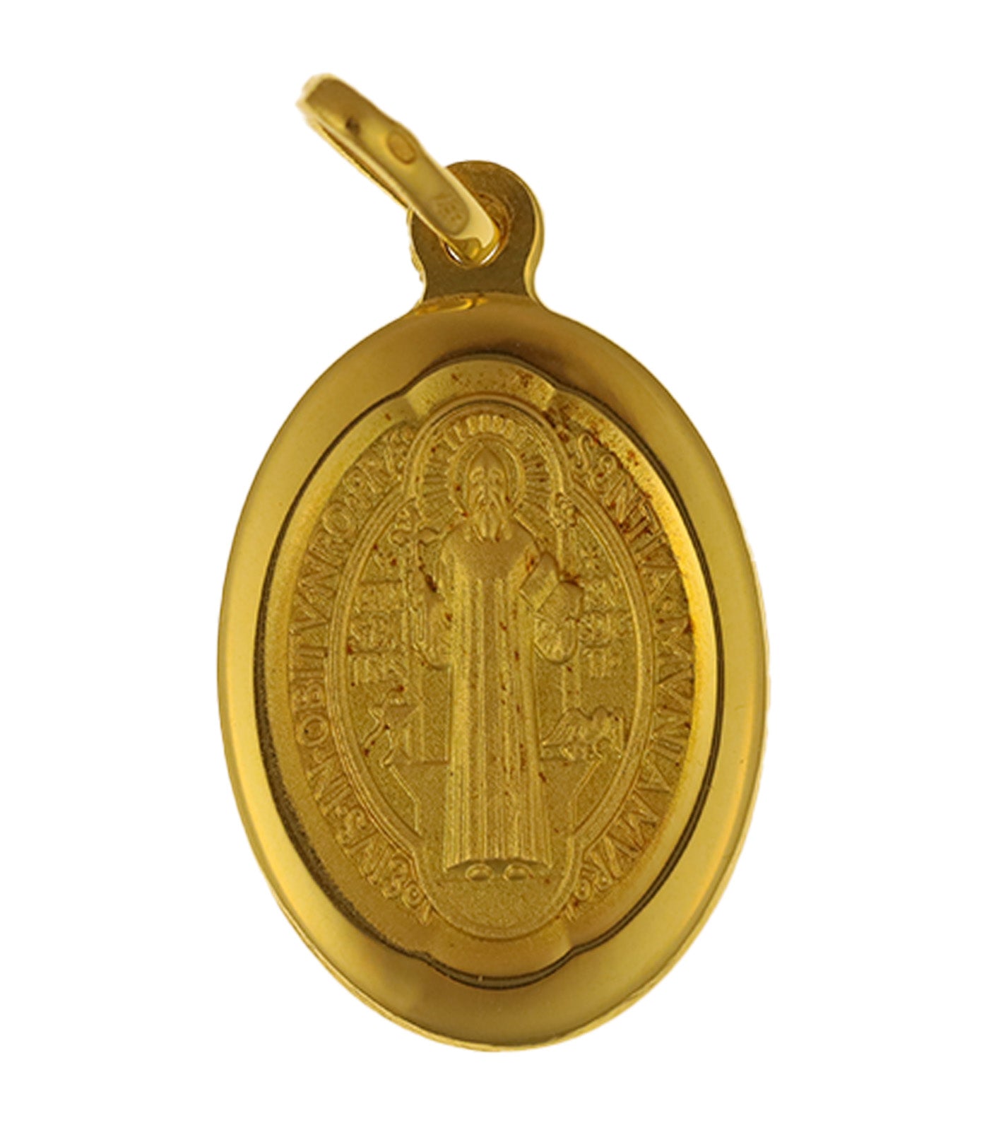 St. Benedict Oval Medal 18k Yellow Gold