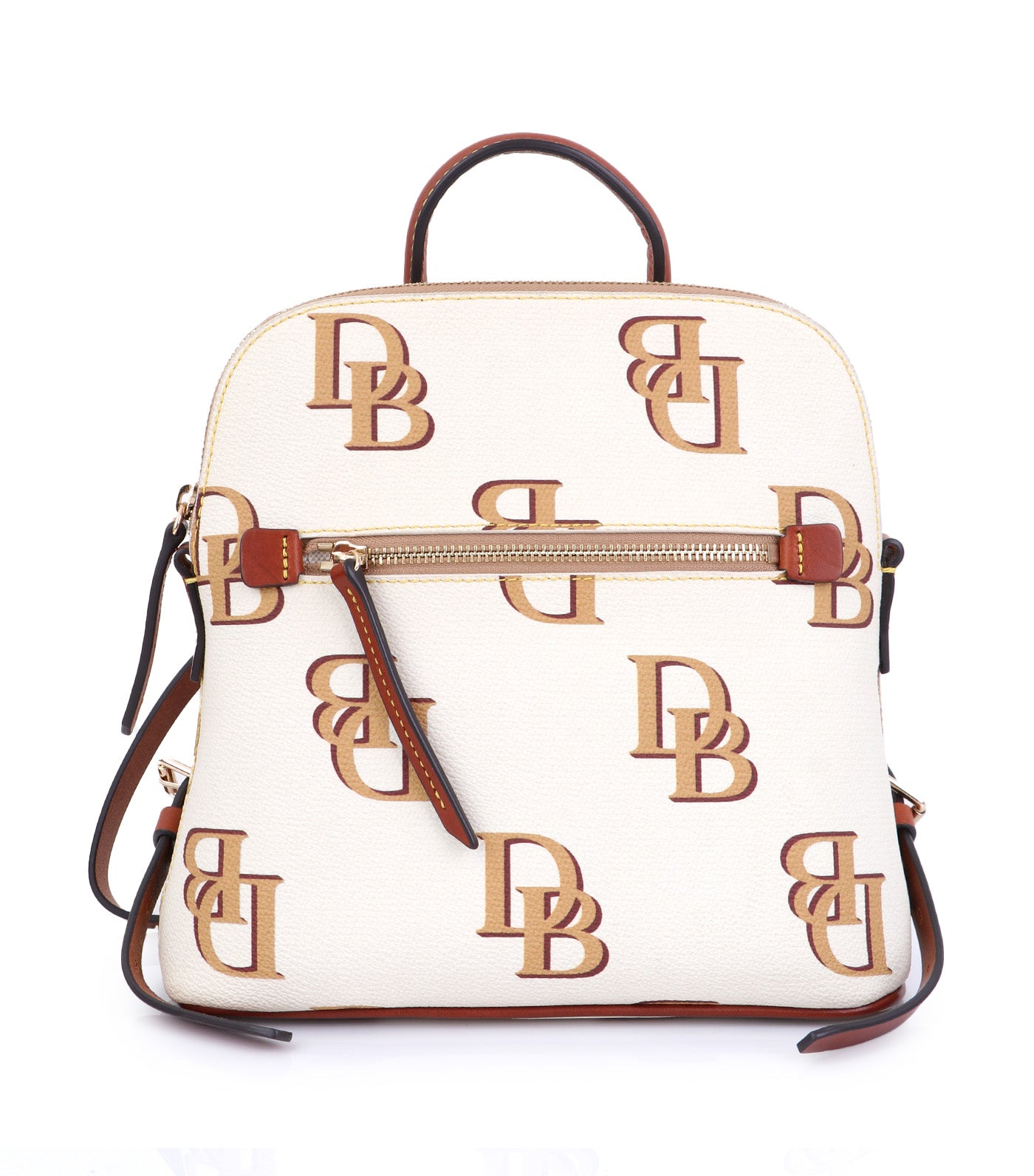 Monogram Domed Backpack Beige