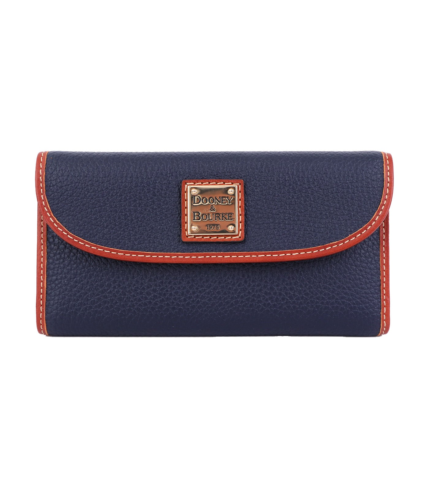 Pebble Grain Continental Clutch Midnight Blue