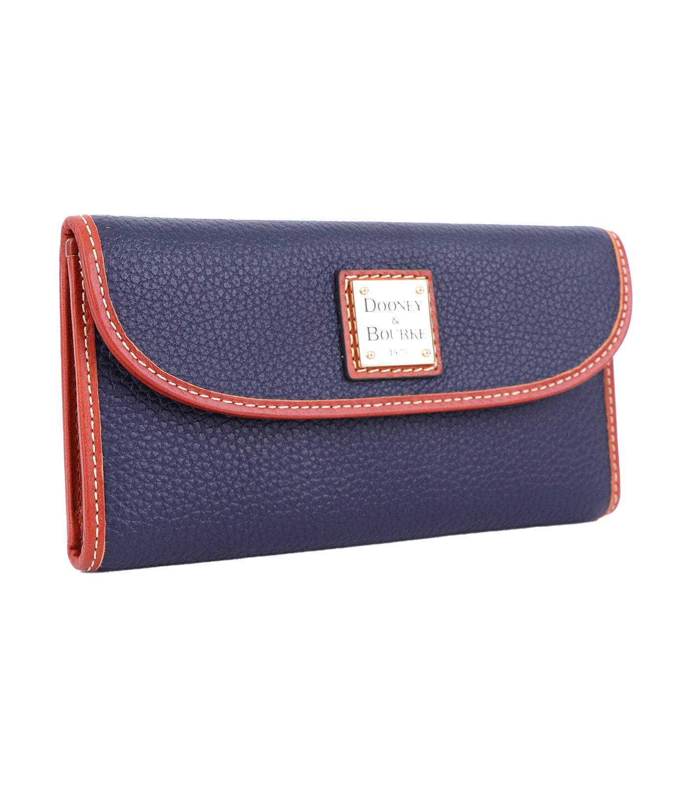 Pebble Grain Continental Clutch Midnight Blue