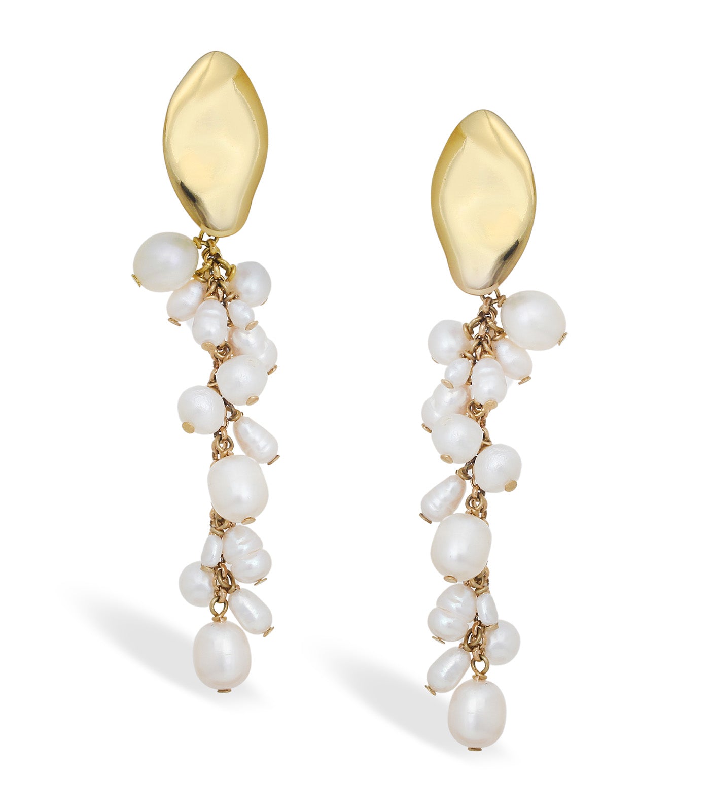 Golden Monstera Irida Earrings Gold